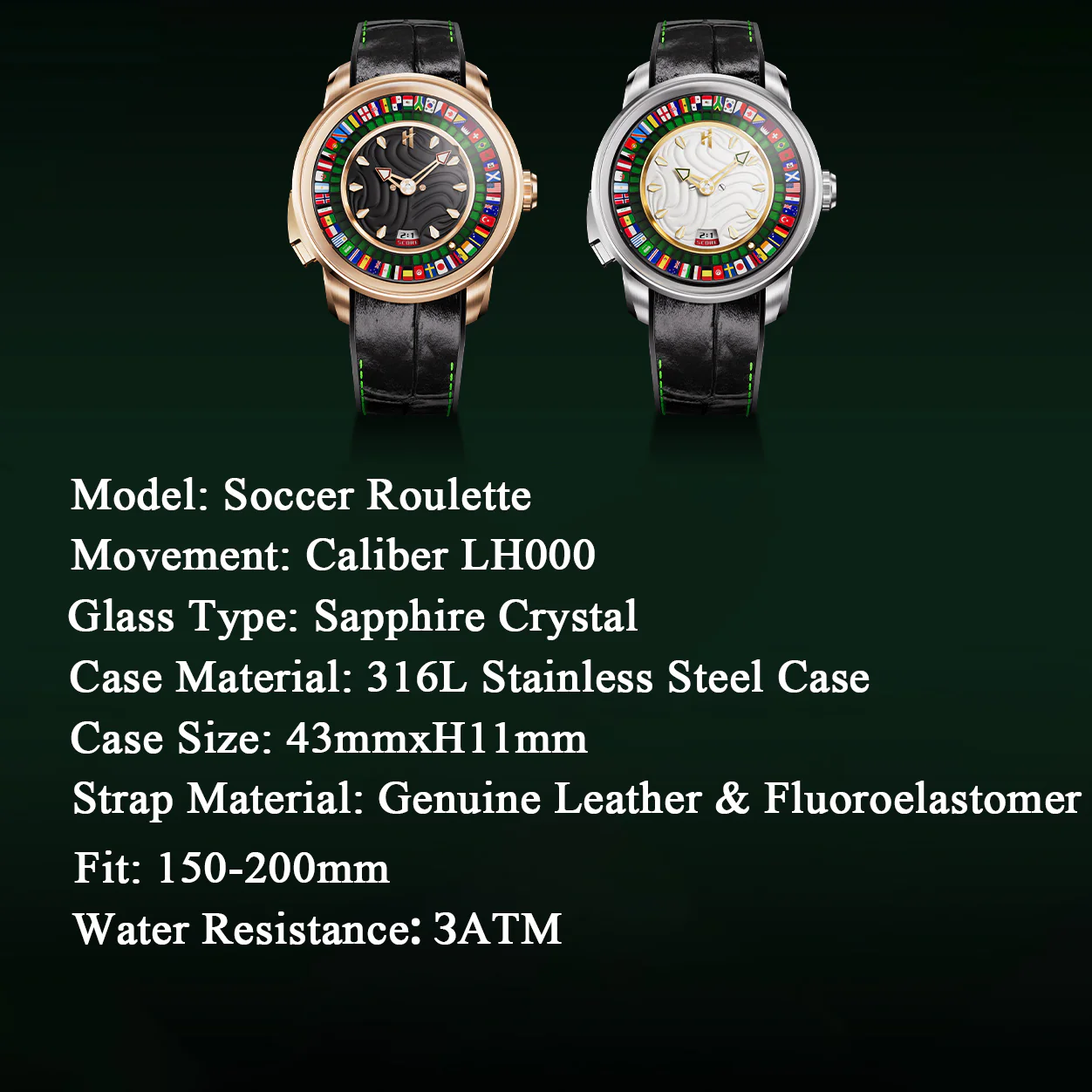Lucky Harvey 2026 Soccer Roulette Watch – Limited Edition of 100 thumbnail 4