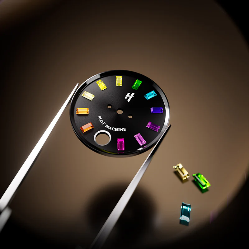Lucky Harvey Black Slot Machine Roulette Watch with Gemstone Hour Markers – Limited Edition of 100 thumbnail 4