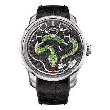 ã€Limited Edition 100pcsã€2025 Green Enamel Snake Automata Chiming Mechanical New Watch Lucky Harvey thumbnail 2