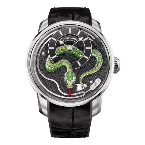 ã€Limited Edition 100pcsã€2025 Green Enamel Snake Automata Chiming Mechanical New Watch Lucky Harvey