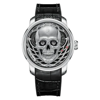 ã€Limited Edition 111pcsã€Silver Skull Automatic Mechanism Watch Lucky Harvey thumbnail 2