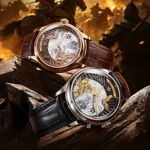 【Limited Edition 300PCS】Sound Of Nature Guilloché Ocean Blue Dial Big Date Chiming Automatic Watch Lucky Harvey