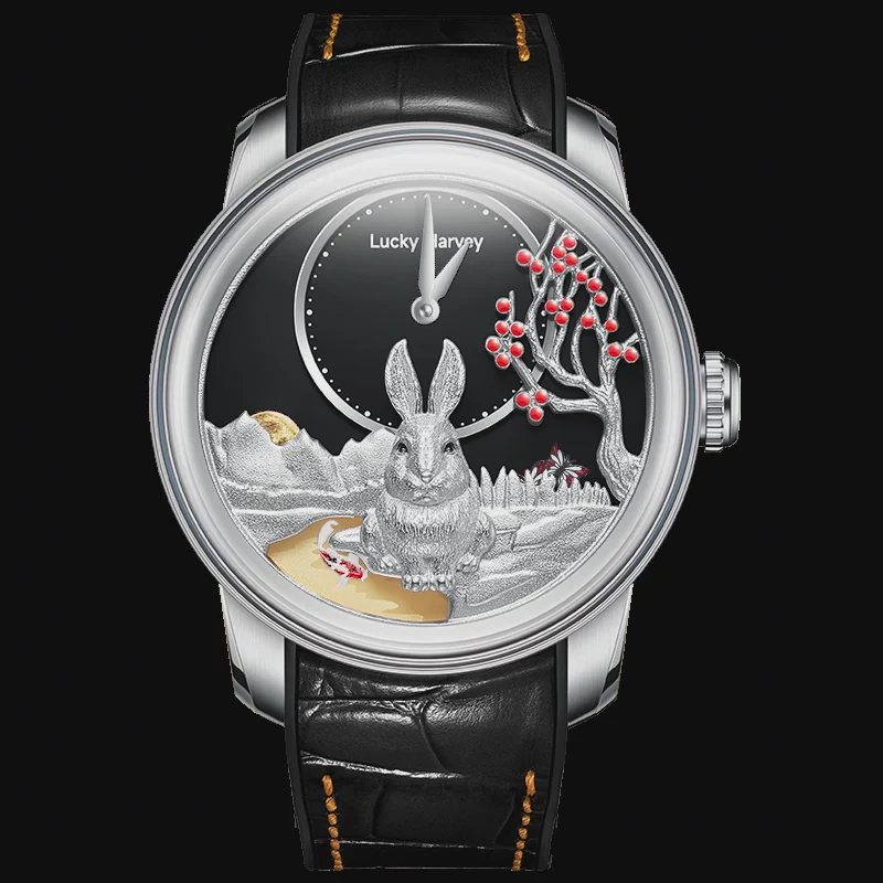 ã€Limited Edition 588pcsã€Silver Rabbit Automatic Watch Chinese New Year 2023 Luminous Lucky Harvey thumbnail 5