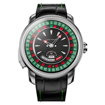 Player Series Silver European Roulette Automatic Watch Lucky Harvey thumbnail 4