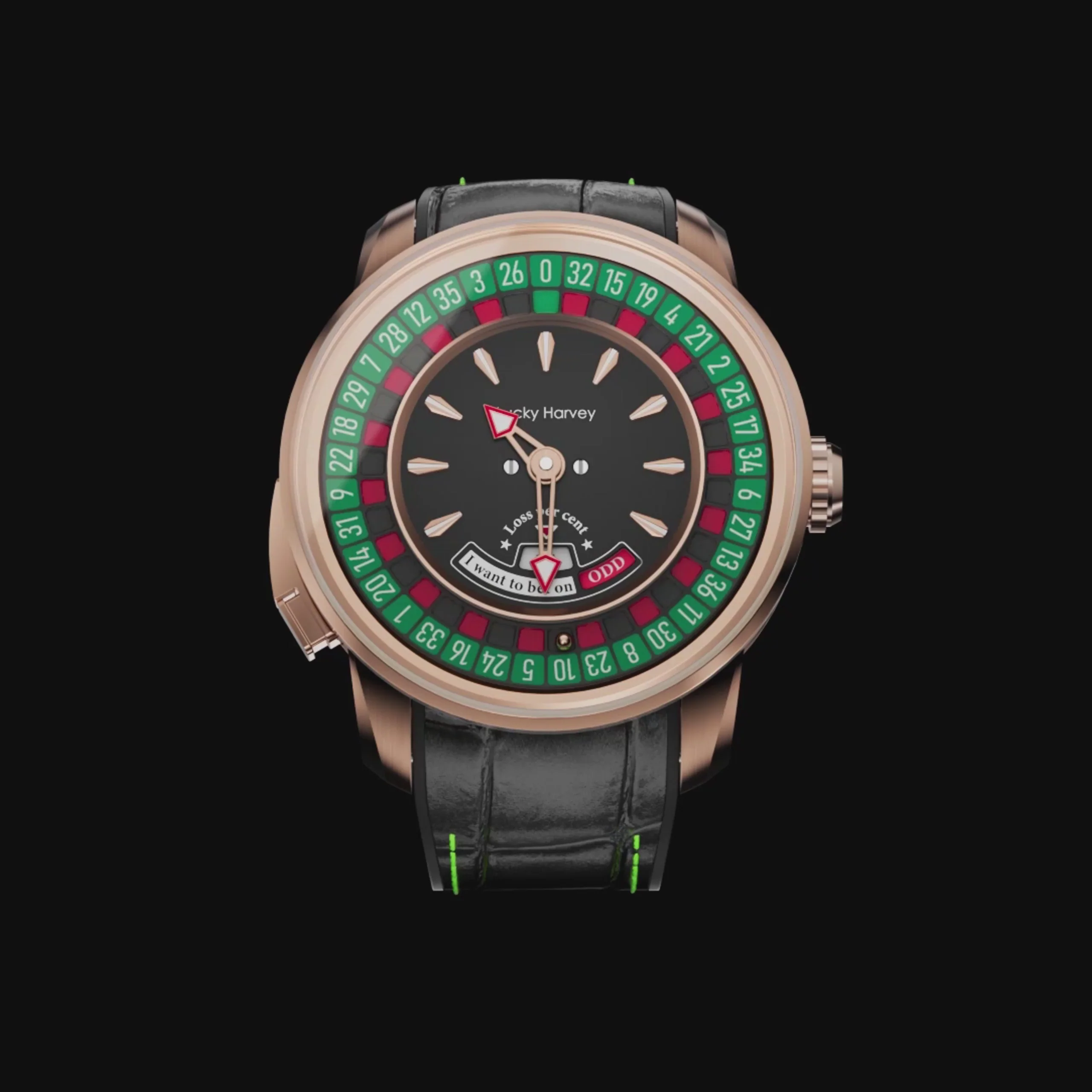 Player Series Silver European Roulette Automatic Watch Lucky Harvey thumbnail 5