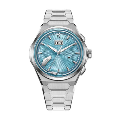 Lucky Harvey Wheat Ear Guilloché Chiming Watch 2.0 Grade 5 Titanium Light Blue Dial - Limited Edition of 50 thumbnail 2