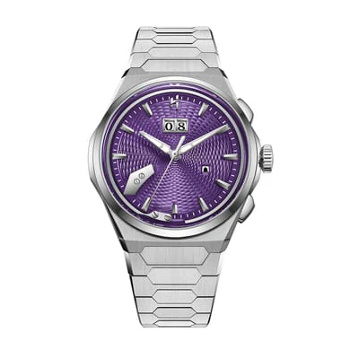 Lucky Harvey Wheat Ear Guilloché Chiming Watch 2.0 Grade 5 Titanium Purple Dial - Limited Edition of 50 thumbnail 2