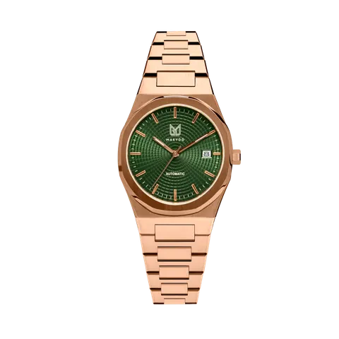 Rose Gold Green Mosaic 38
