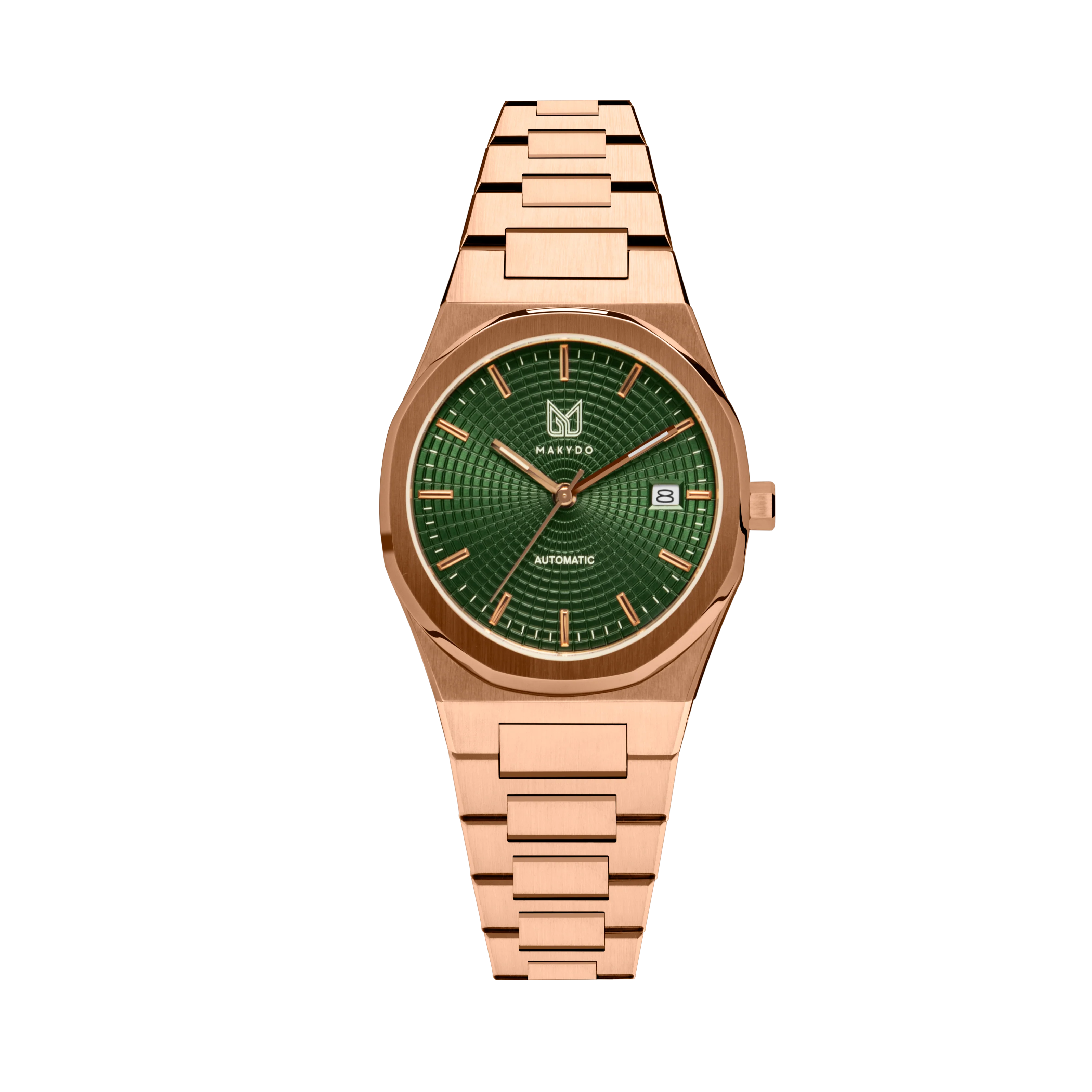 Rose Gold Green Mosaic 38