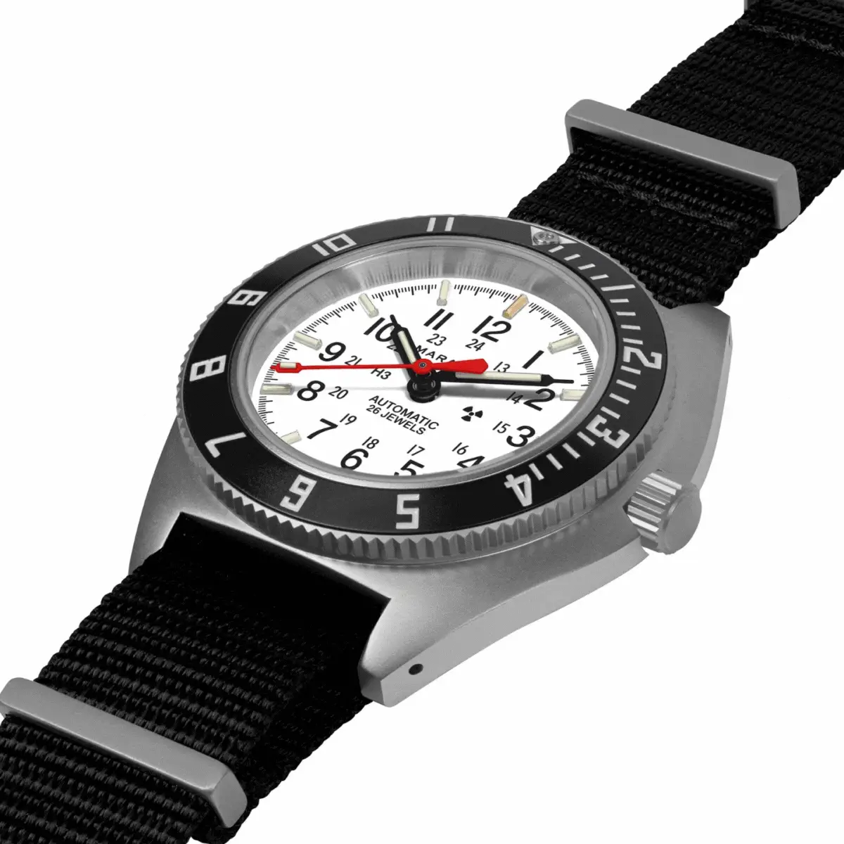 41mm Arctic Steel Navigator w/ Date Automatic (Arctic SSNAV-D Auto) on Nylon DEFSTAN thumbnail 4