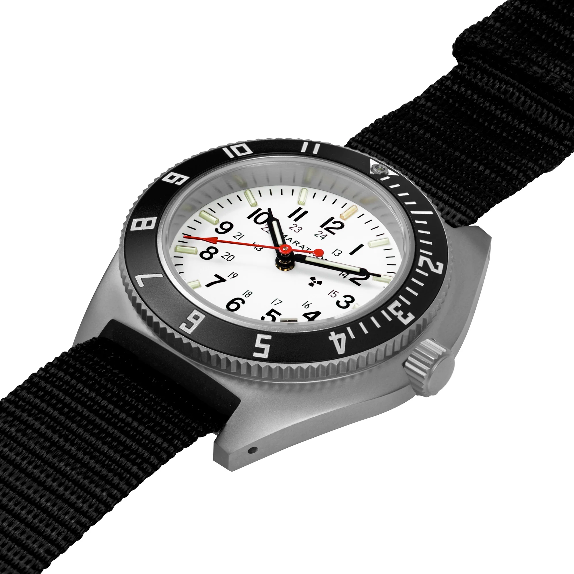41mm Arctic Steel Navigator w/ Date (SSNAV-D) on Ballistic Nylon thumbnail 4