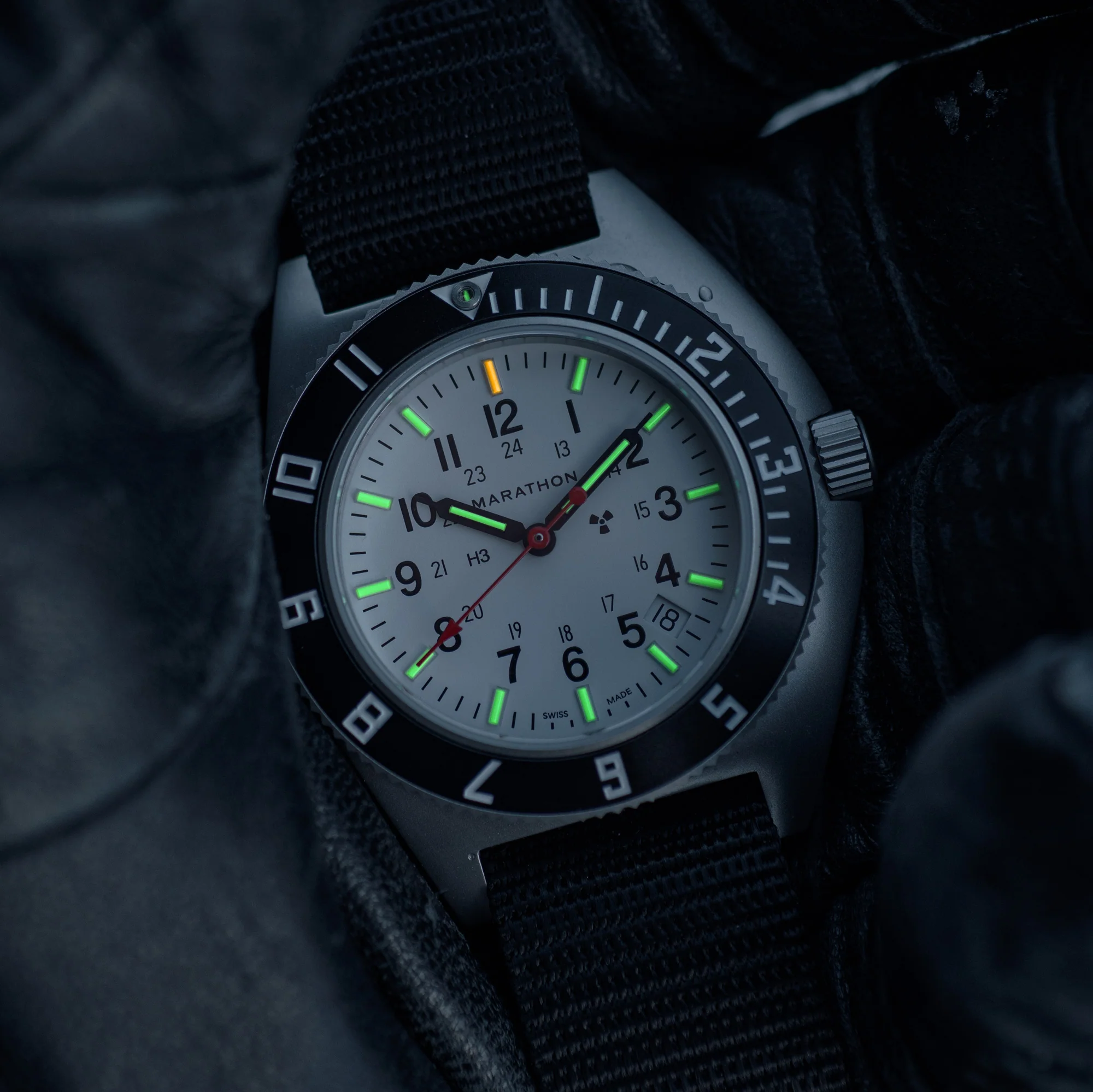 41mm Arctic Steel Navigator w/ Date (SSNAV-D) on Nylon DEFSTAN thumbnail 2