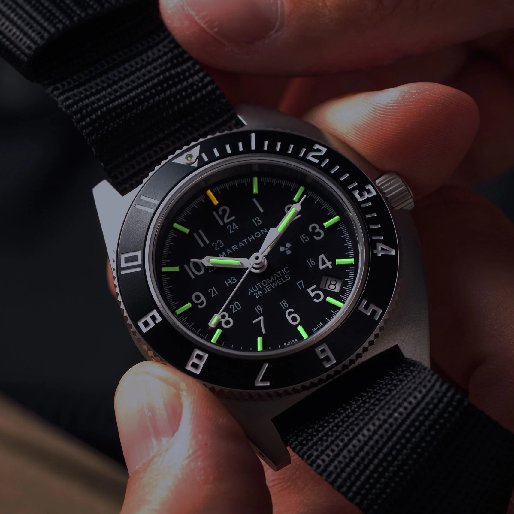 41mm Steel Navigator w/ Date Automatic (SSNAV-D AUTO) on Ballistic Nylon thumbnail 2