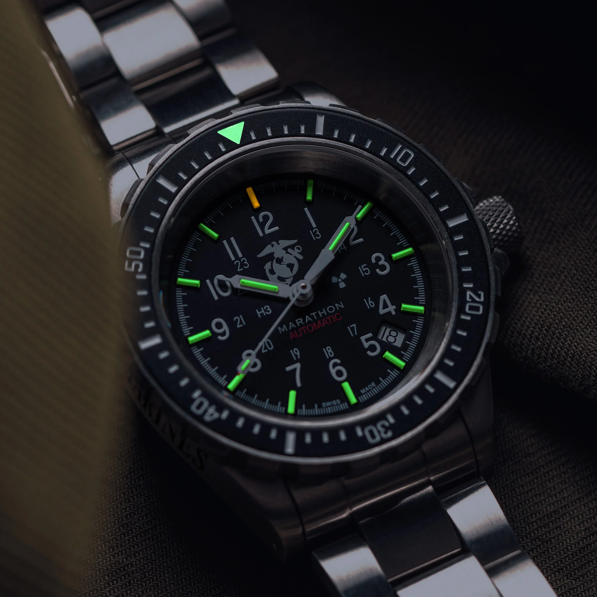 41mm Official USMC¢ Large Diver's Automatic (GSAR) with Stainless Steel Bracelet