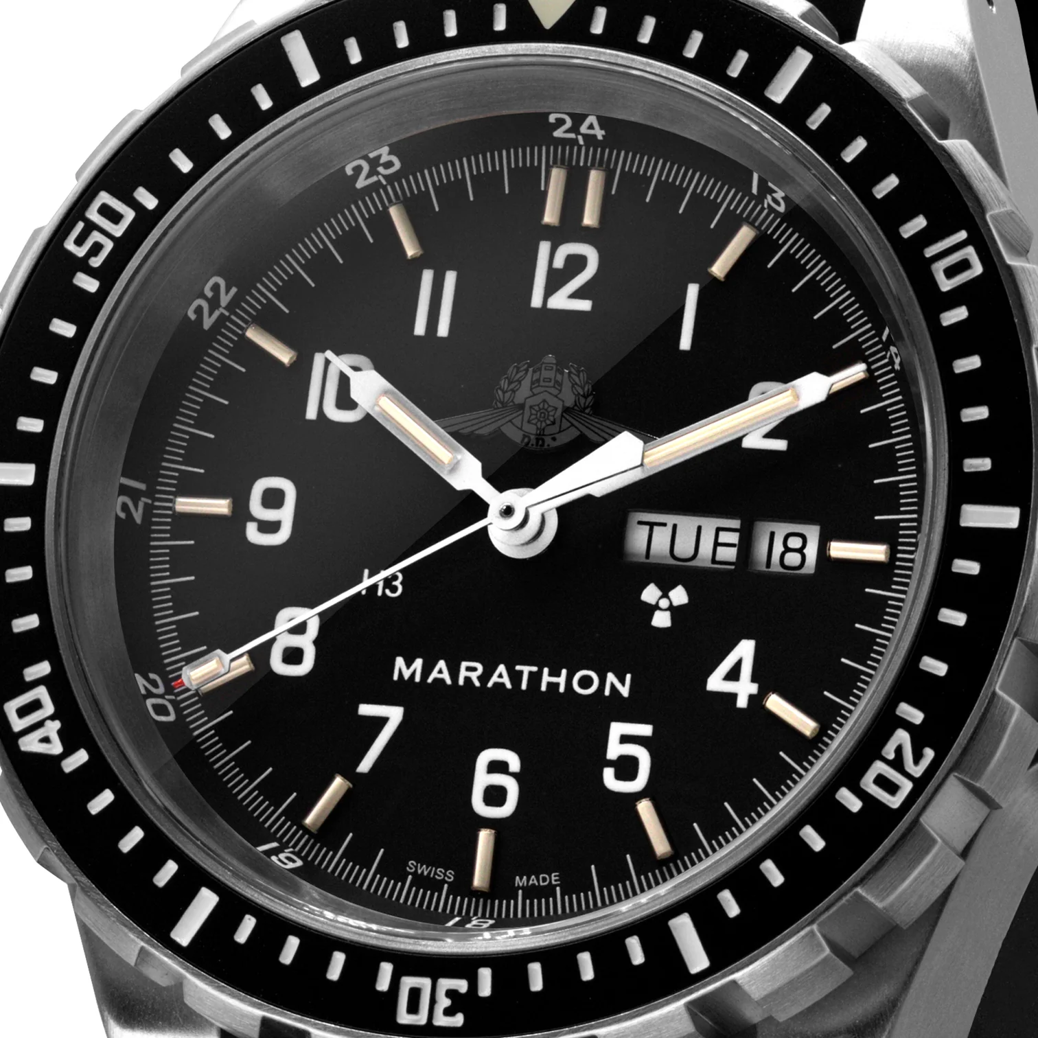 46mm Official IDF YAMAM¢ Jumbo Day/Date Automatic (JDD) with Stainless Steel Bracelet thumbnail 2