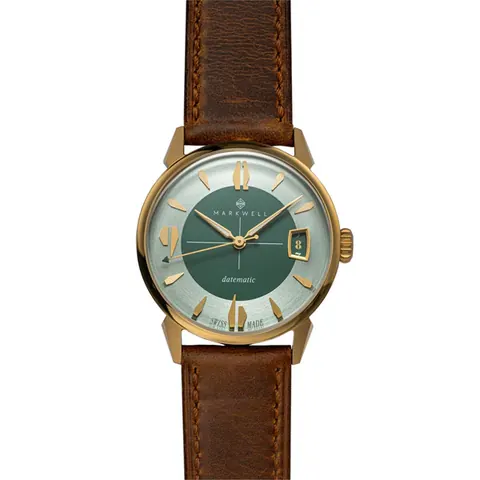 "datematic" - SS Gold PVD w/ Kelli Green Dial