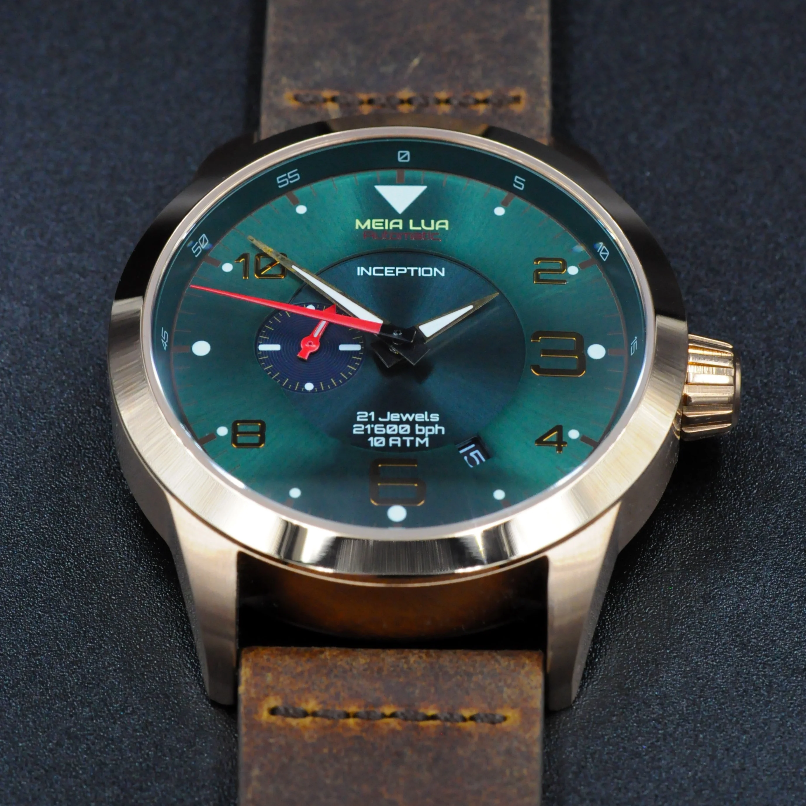 BOREAL MOONRISE - Bronze Gold Case - Distressed Leather thumbnail 2