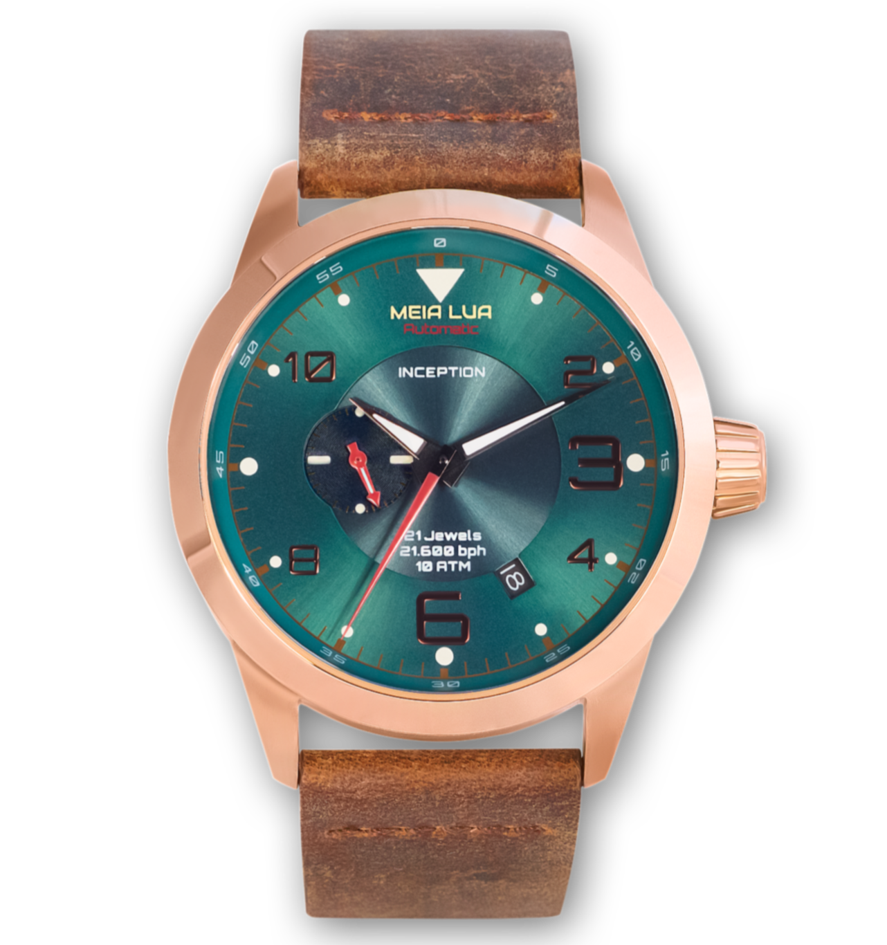 BOREAL MOONRISE | Bronze Gold Case - Burgundy Leather