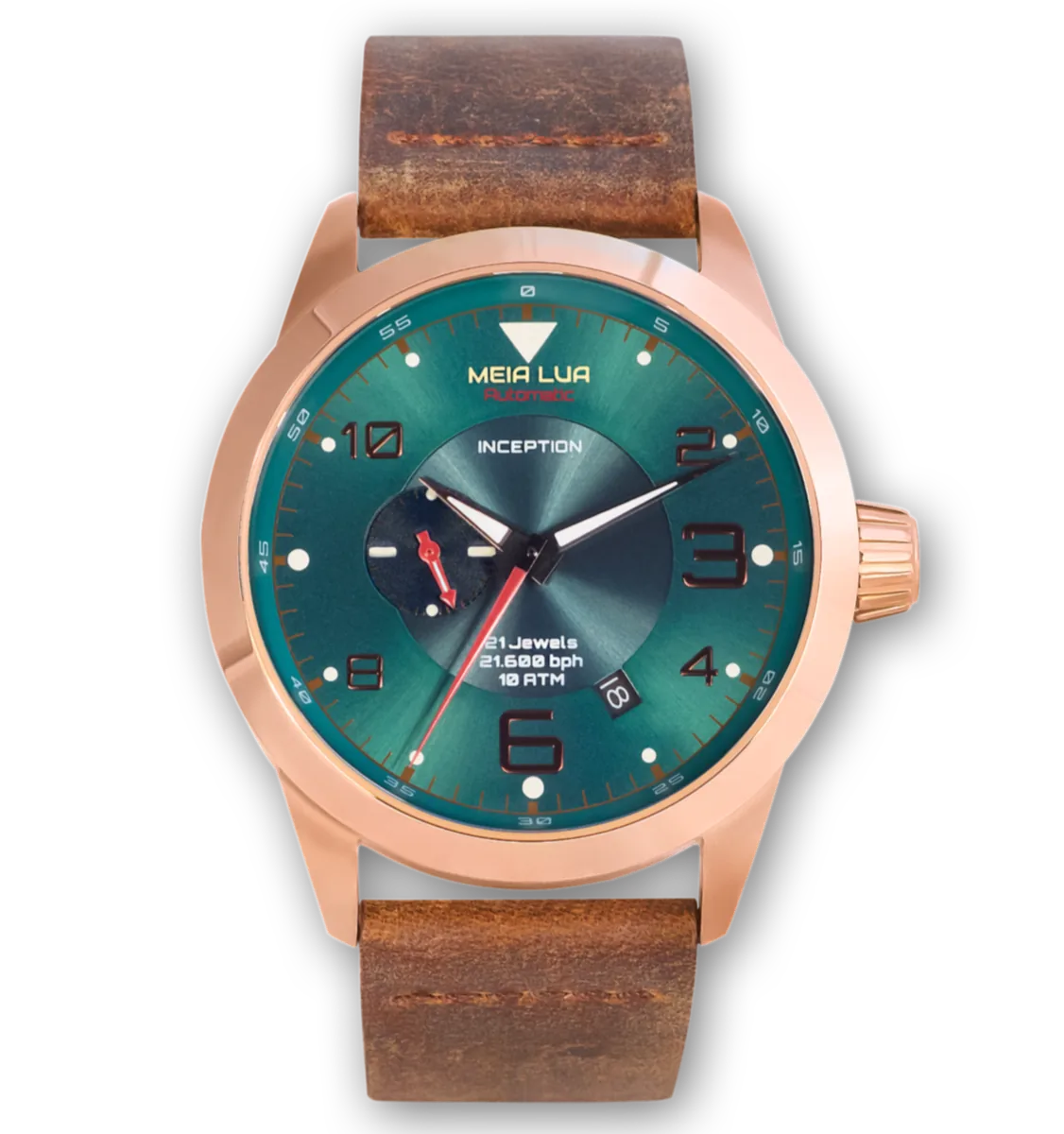 BOREAL MOONRISE | Bronze Gold Case - Burgundy Leather selected view