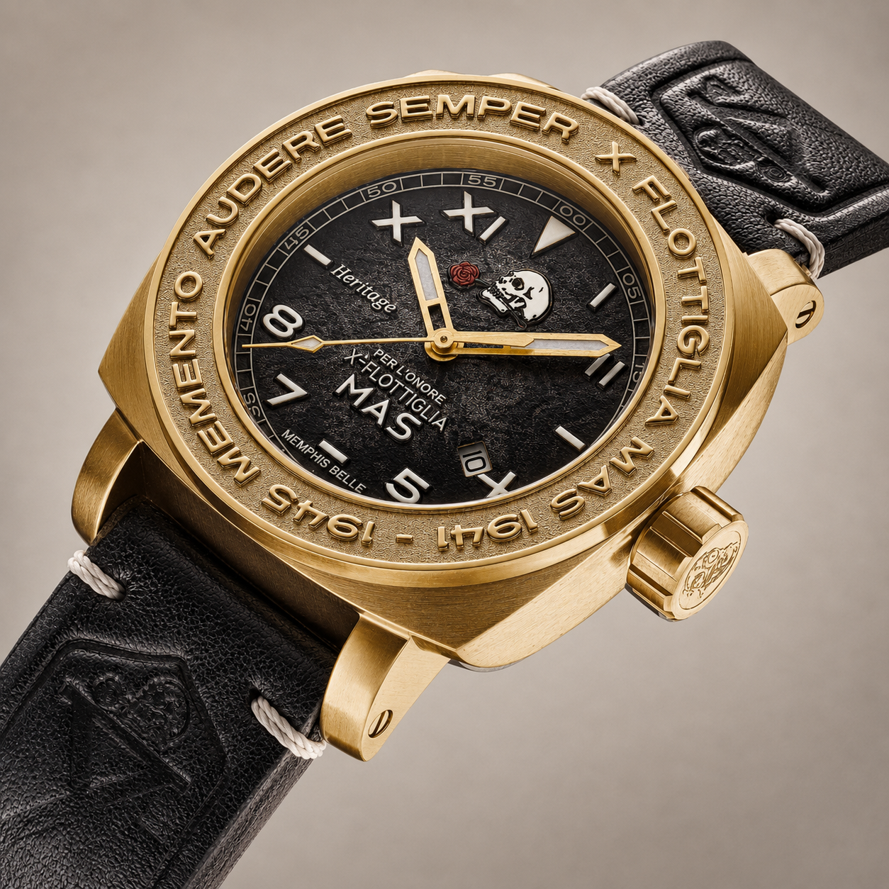 Heritage Bronzo Automatico H1 Nero thumbnail 2