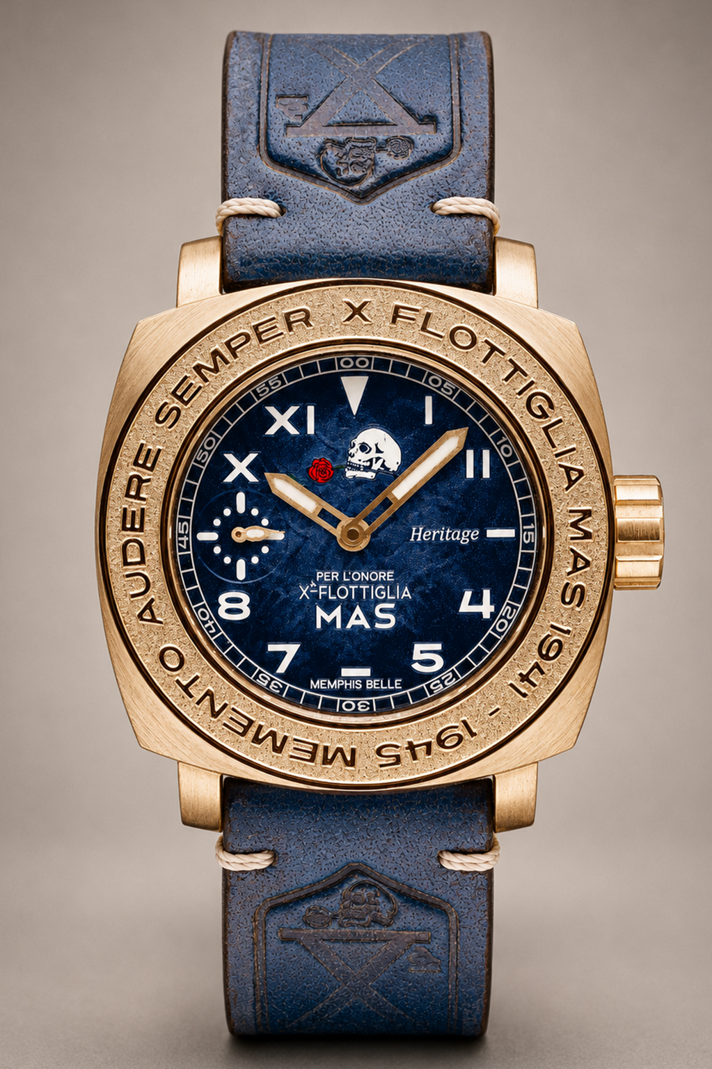 Heritage Bronzo Meccanico HM6 Blu selected view