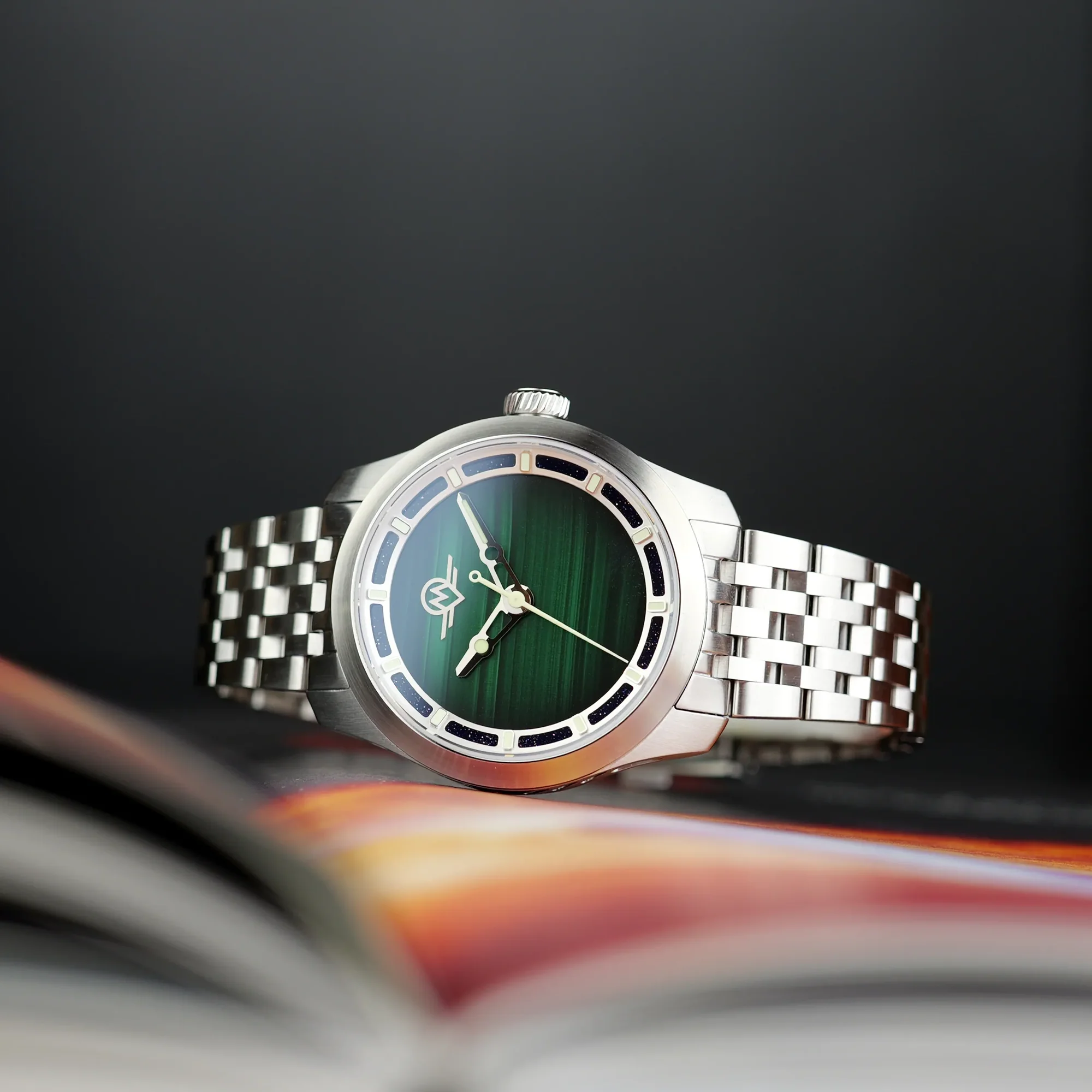 MONRO LUNA ADVENTURE MLA-PMB PLANET MALACHITE, 9039 Automatic Watch, 39mm Stainless Steel thumbnail 2