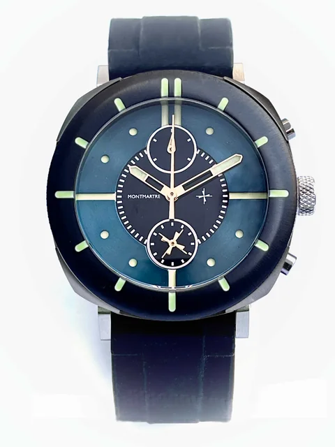 MW1 40mm chronograph with teal dial
