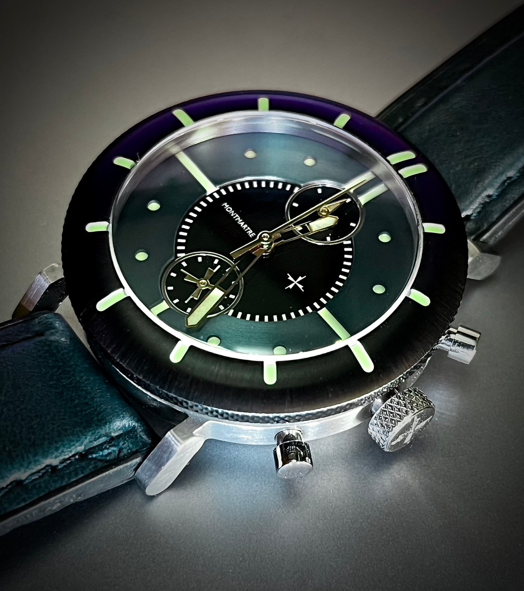 MW1 40mm chronograph with teal dial thumbnail 2