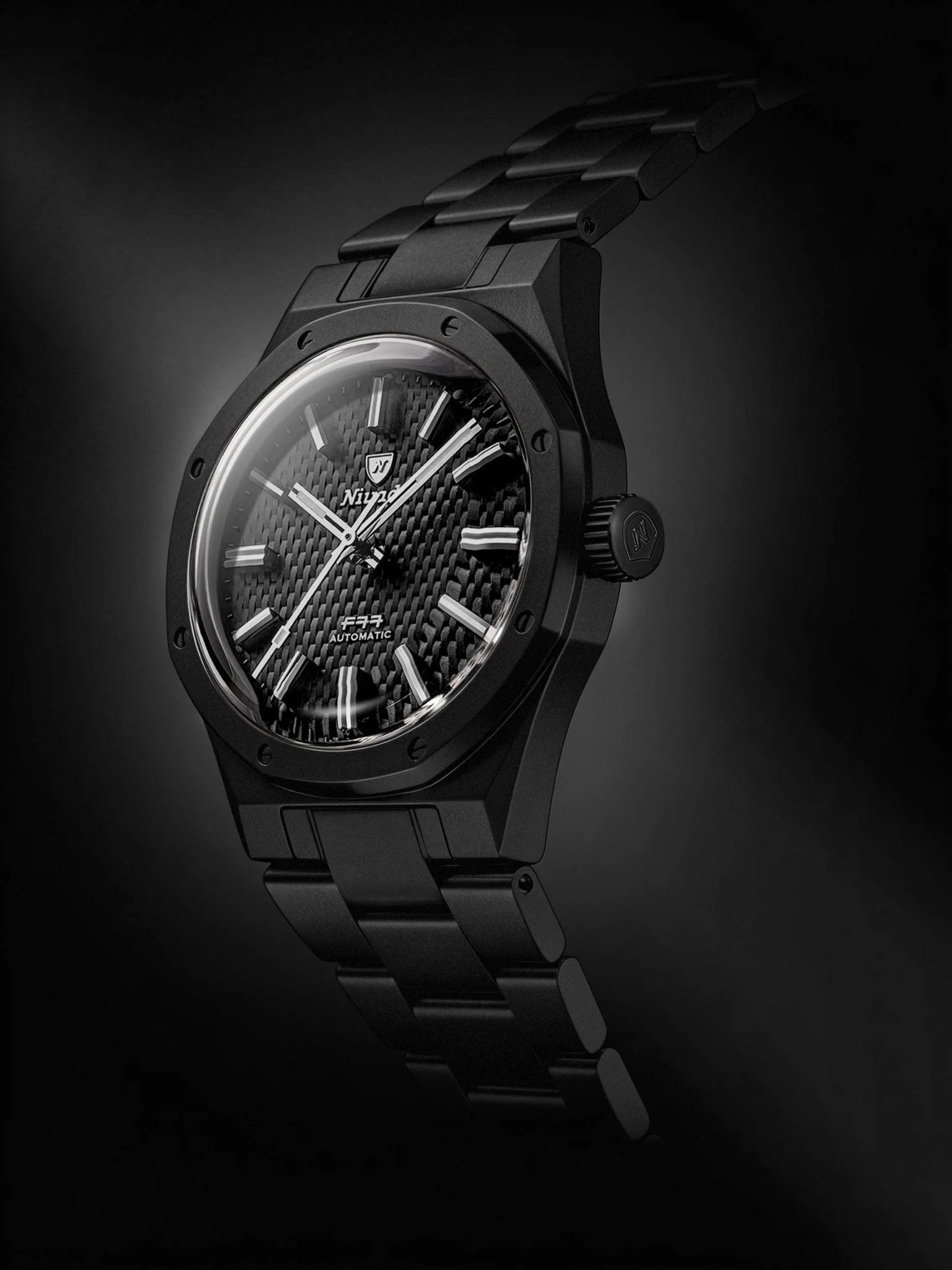 F77 BLACK CERAMIC TRESSED DIAL MK1 - 37MM thumbnail 2
