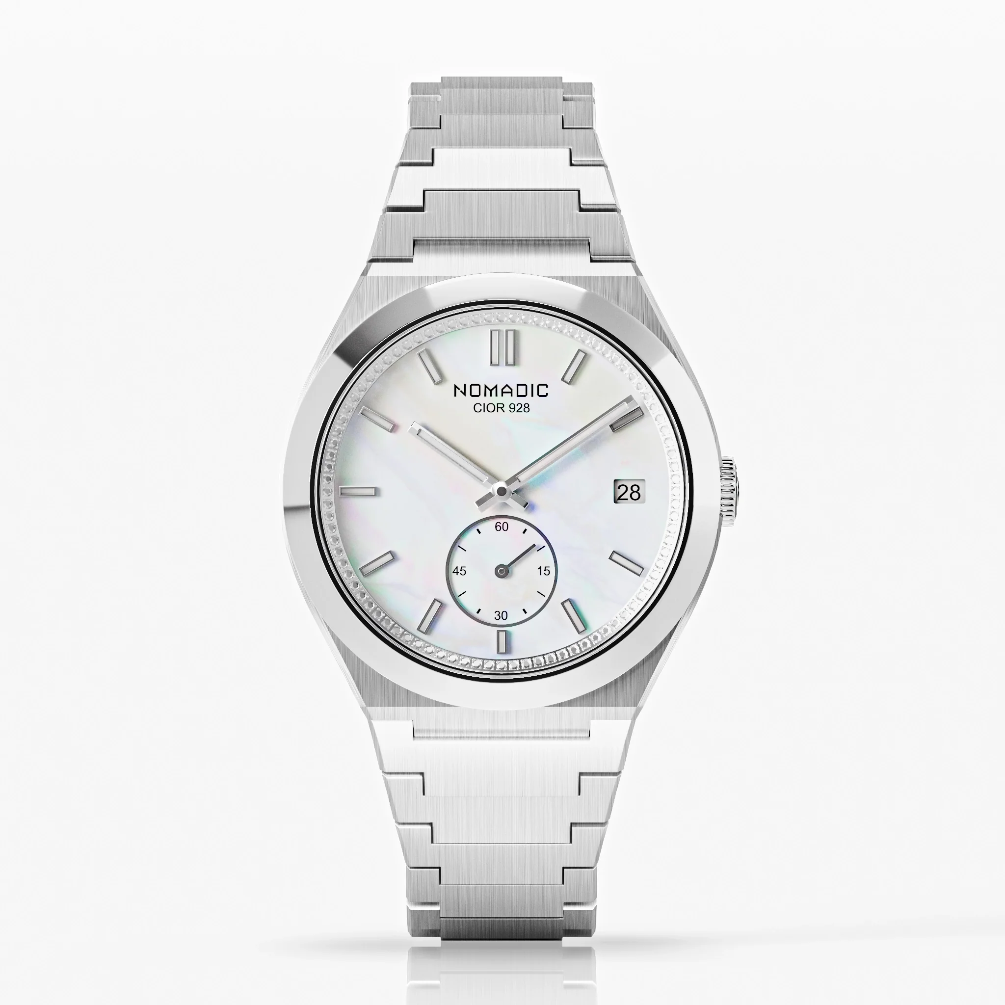 Cíor 928 - Luxury Sports Watch (36mm) - Mother of Pearl with Diamonds thumbnail 2
