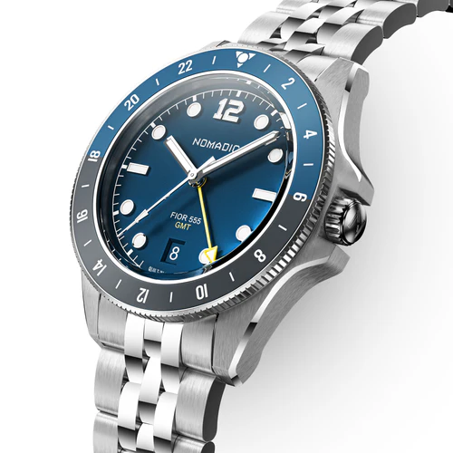 Fíor 555 - GMT Watch (41mm) - Deep Ocean Blue thumbnail 2