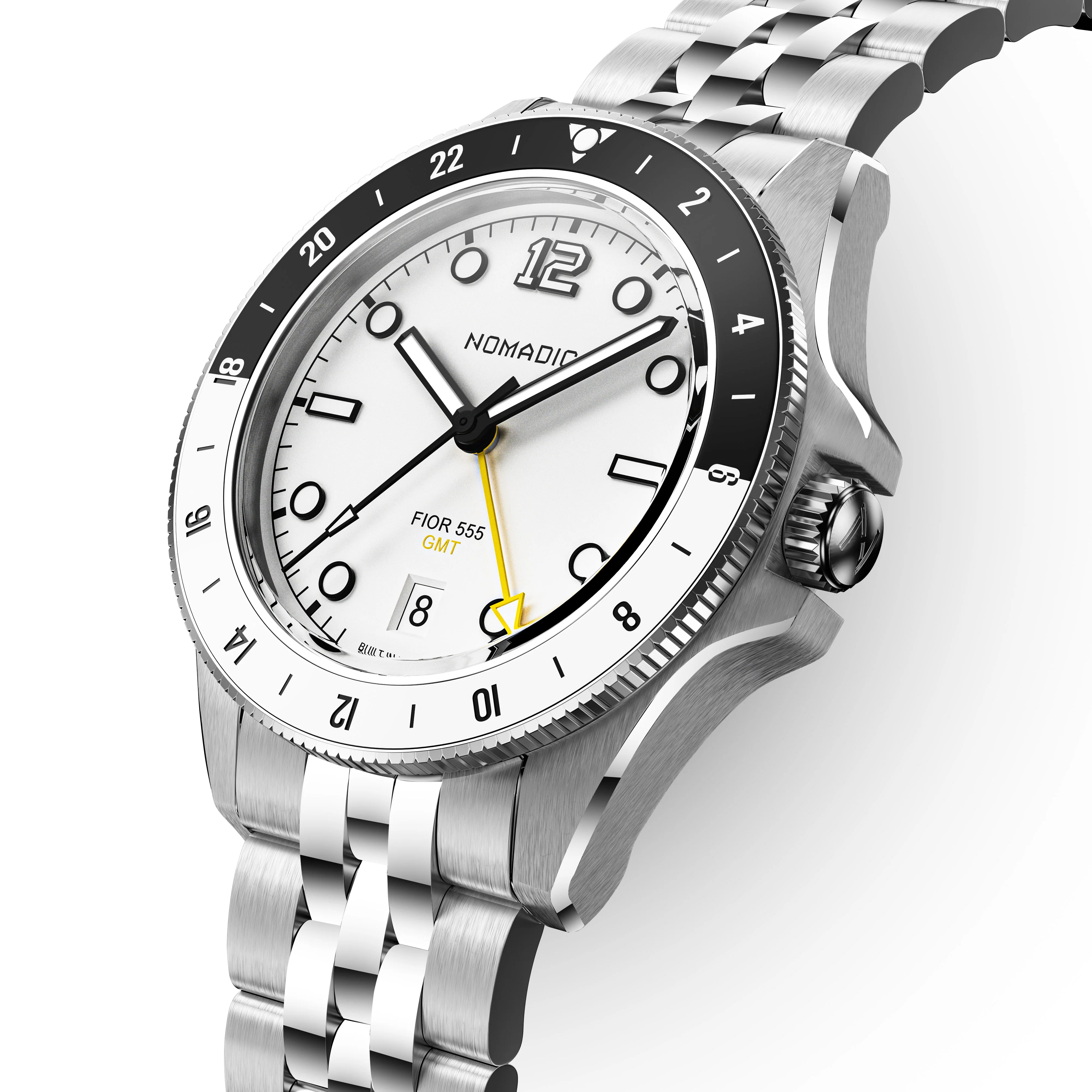Fíor 555 - GMT Watch (41mm) - Navigator White thumbnail 2