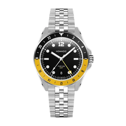 Fíor 555 - GMT Watch (41mm) - Shipyard Yellow