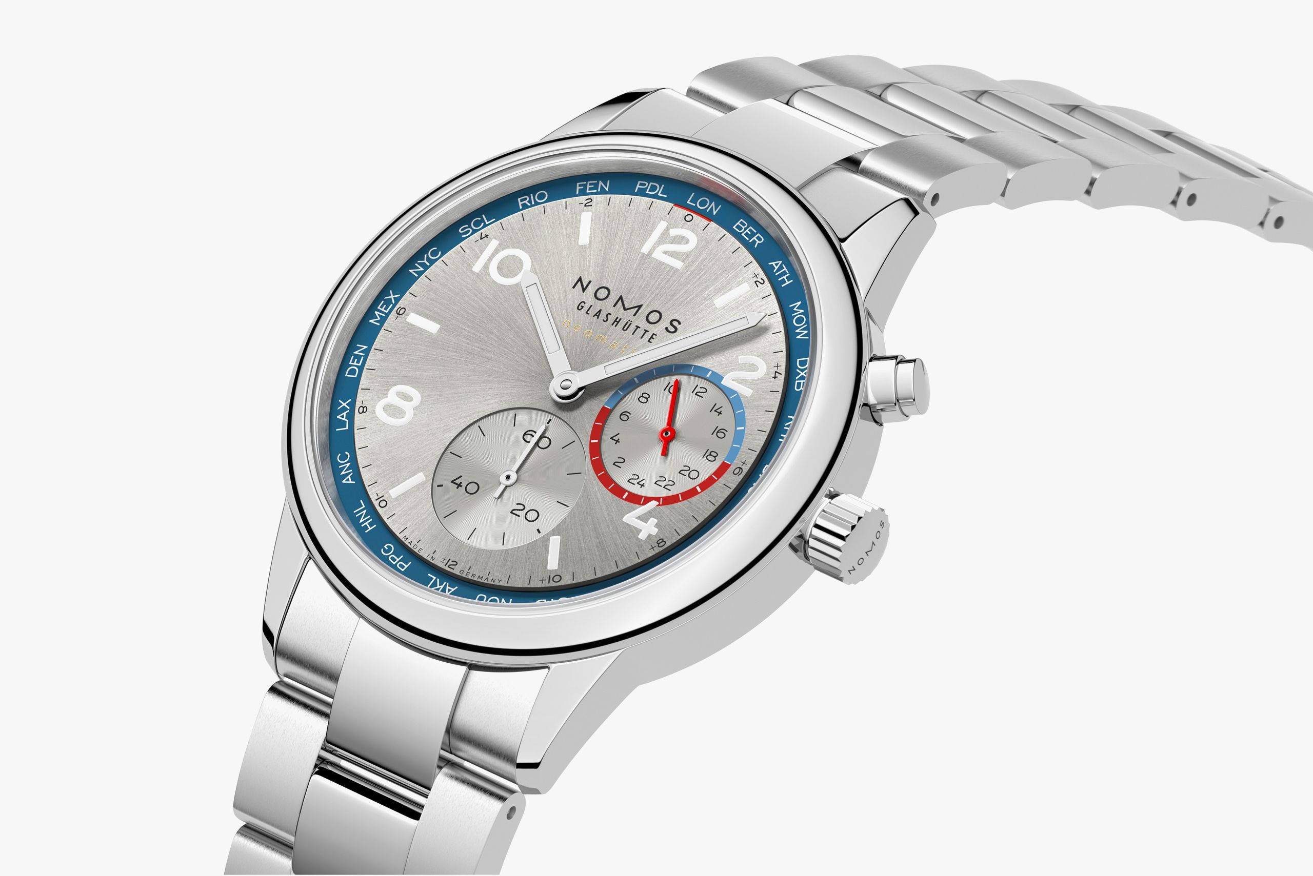 Club Sport neomatik Worldtimer silver thumbnail 3
