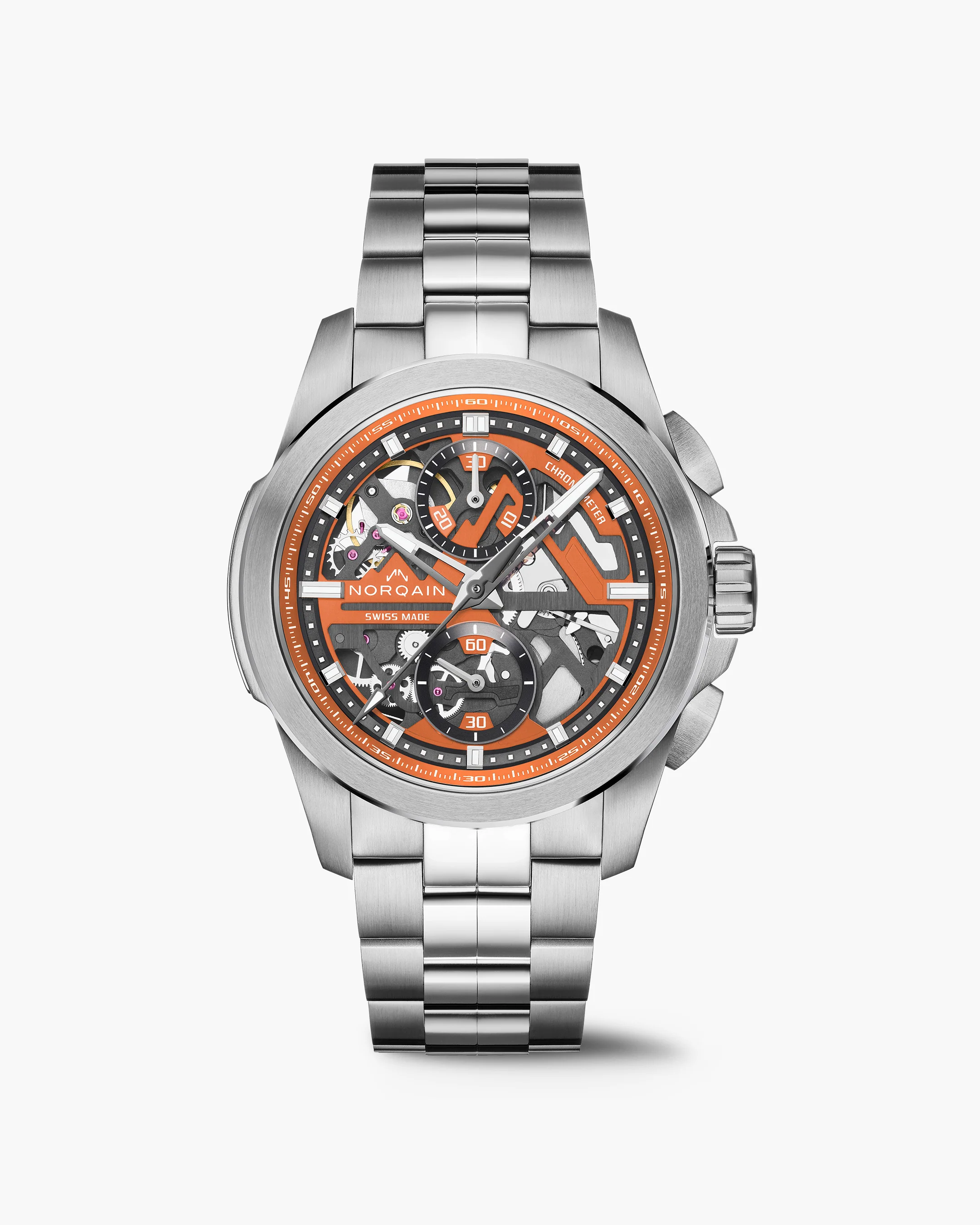 Independence Skeleton Chrono 42mm Orange selected view