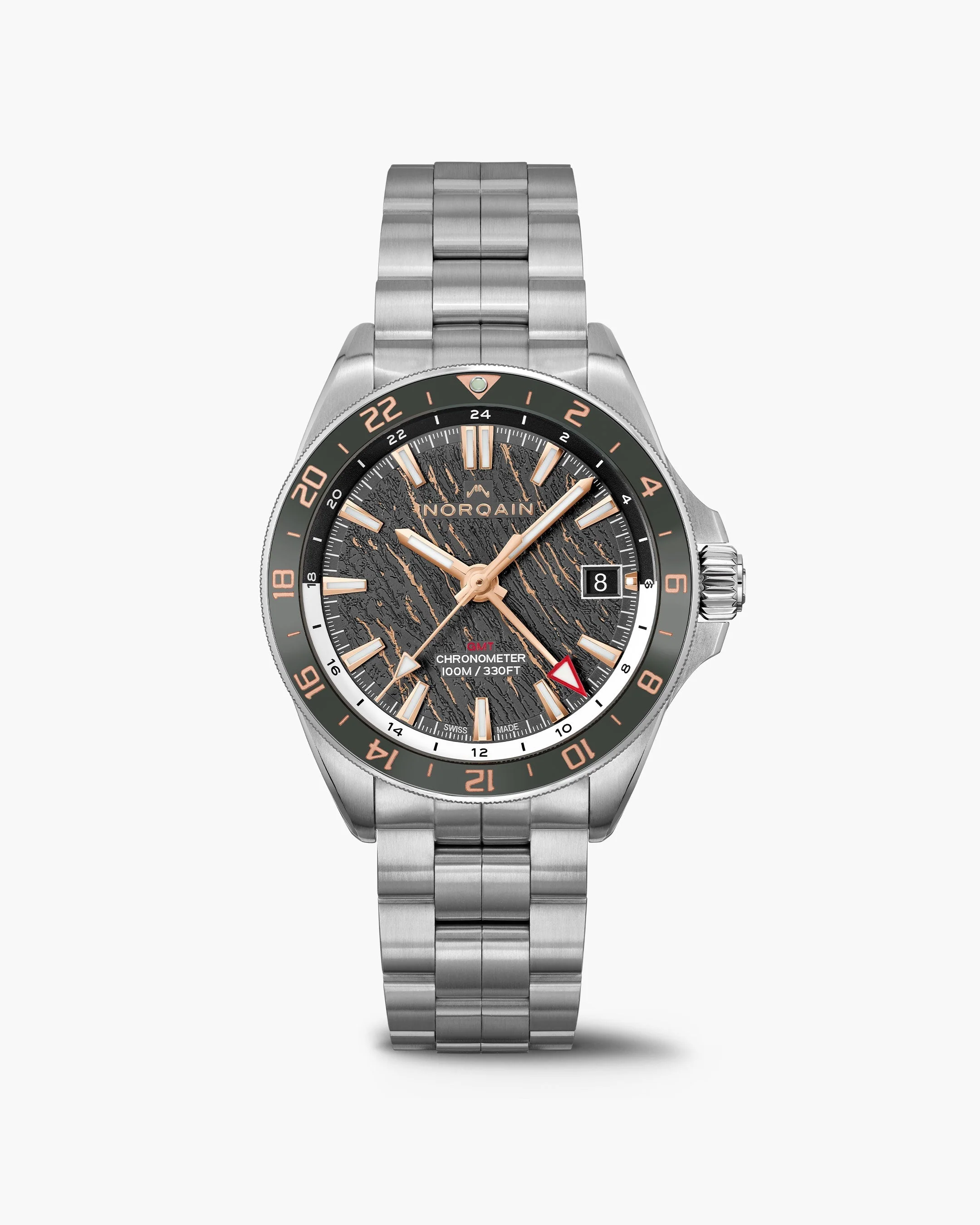 NEVEREST GMT Glacier 41mm Grey & Gold thumbnail 2