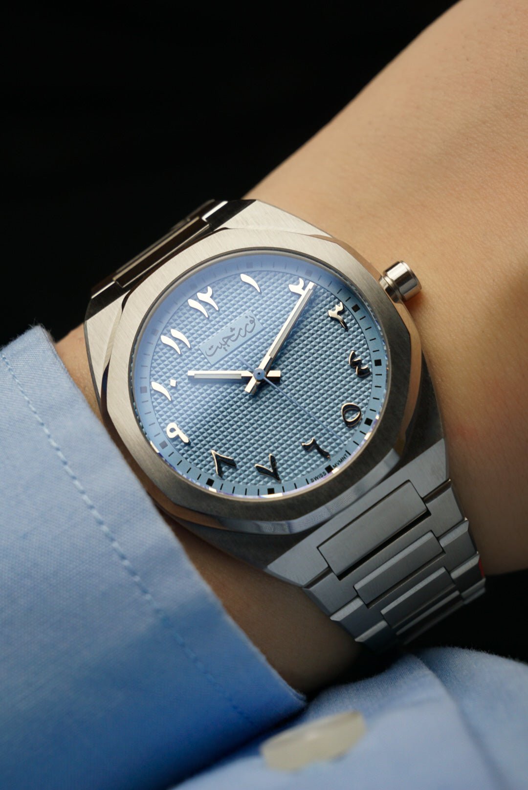 Club Automatic Sky Blue "Clou de Paris" Swiss Automatic - 40mm thumbnail 2
