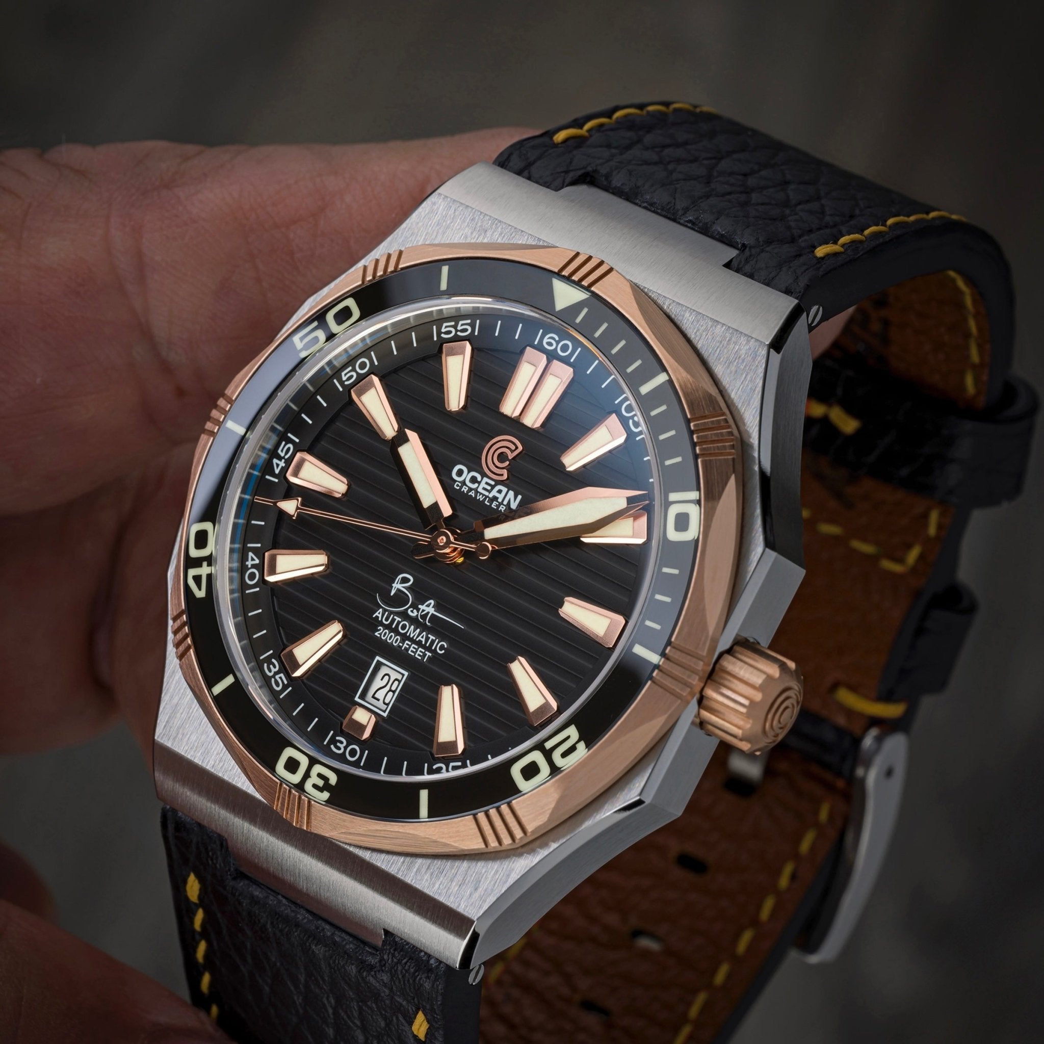 Bolt - Black - Solid 18K Red Gold Bezel thumbnail 4