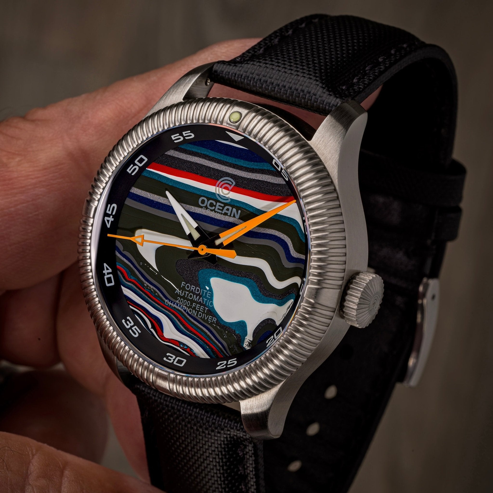 Champion Diver - Fordite - Unique Piece - Color Forge selected view
