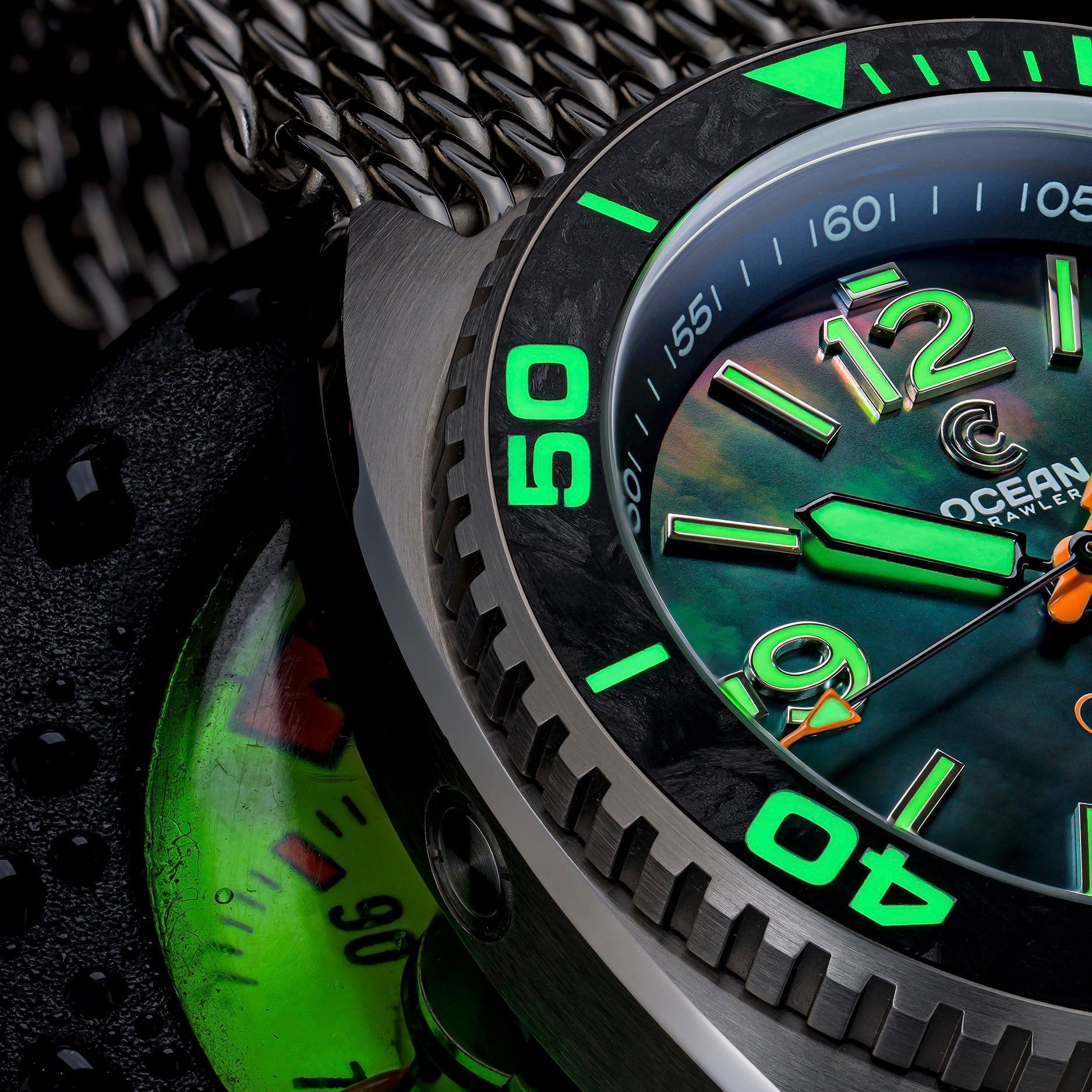 Core Diver - Black Mother of Pearl - Carbon Fiber Bezel - Final Batch! thumbnail 4