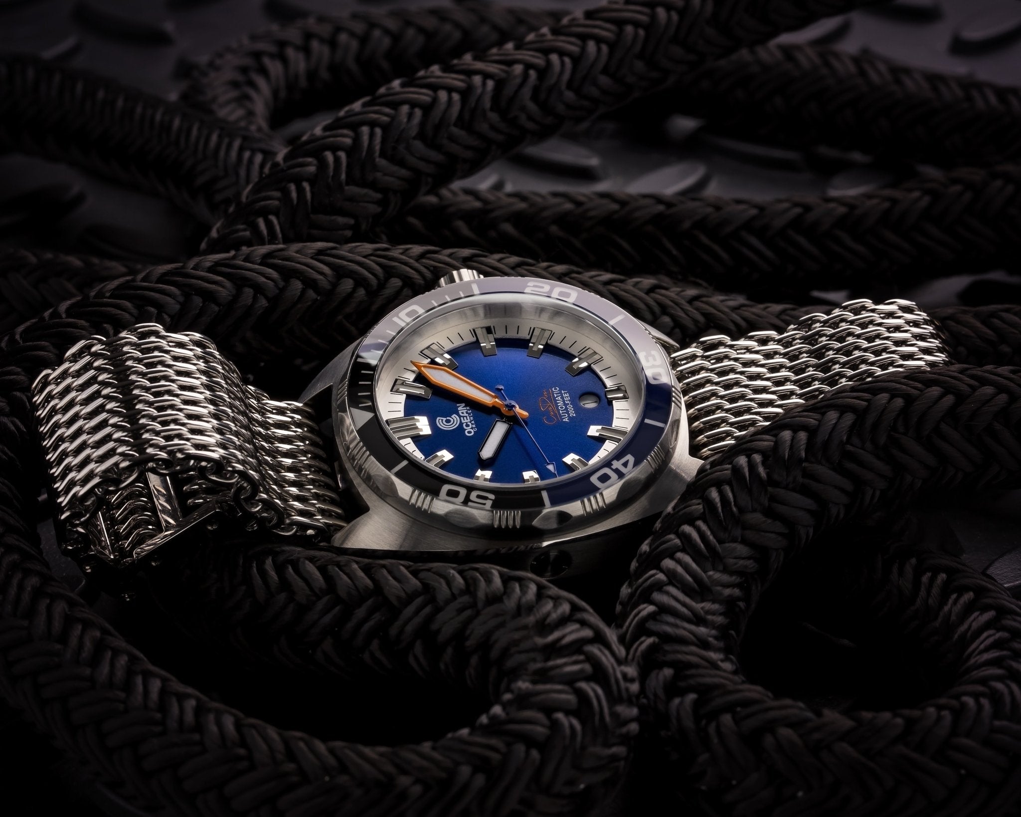 Ocean Crawler Core Diver - Black/Blue - Blue Dial thumbnail 2