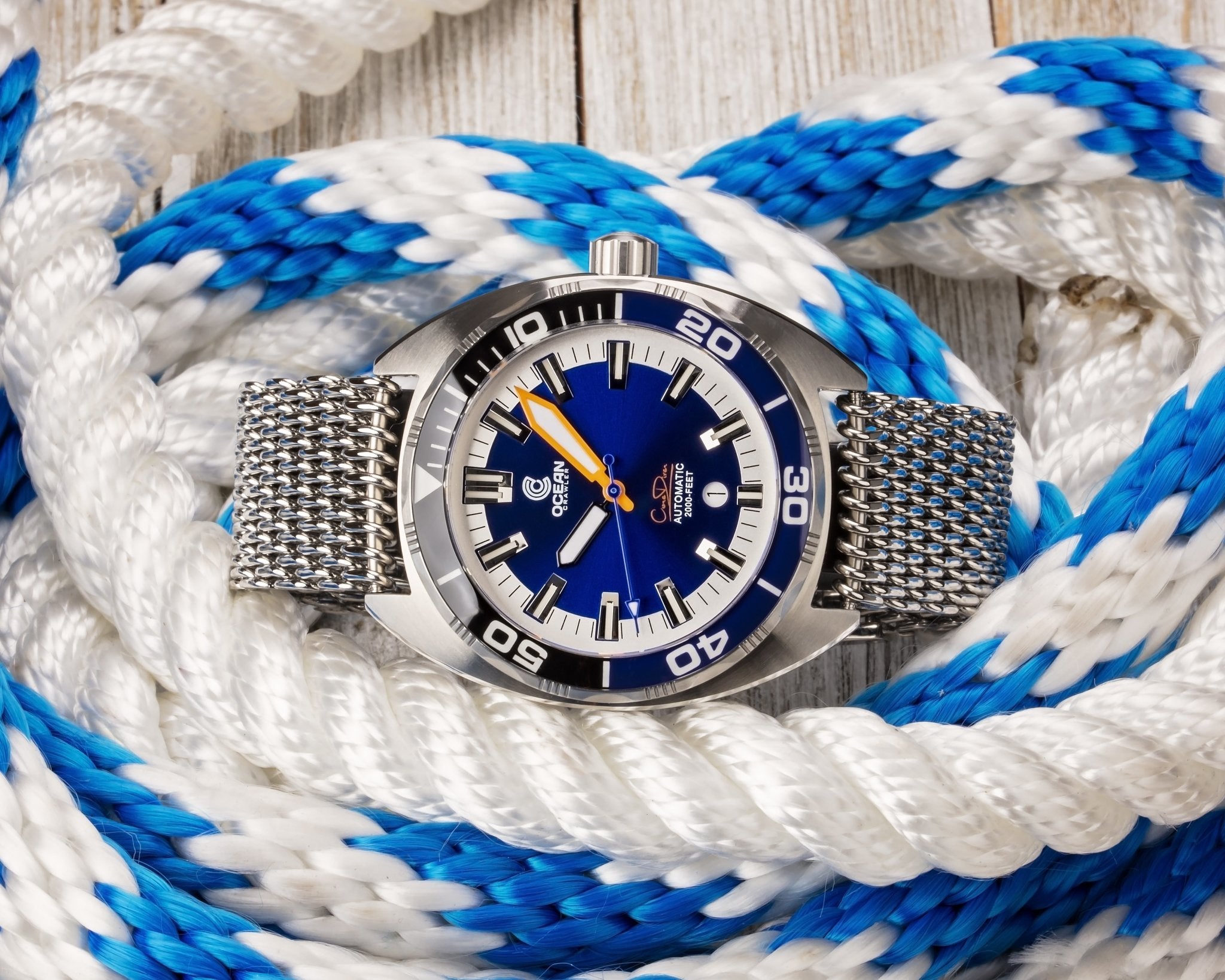 Ocean Crawler Core Diver - Black/Blue - Blue Dial thumbnail 3