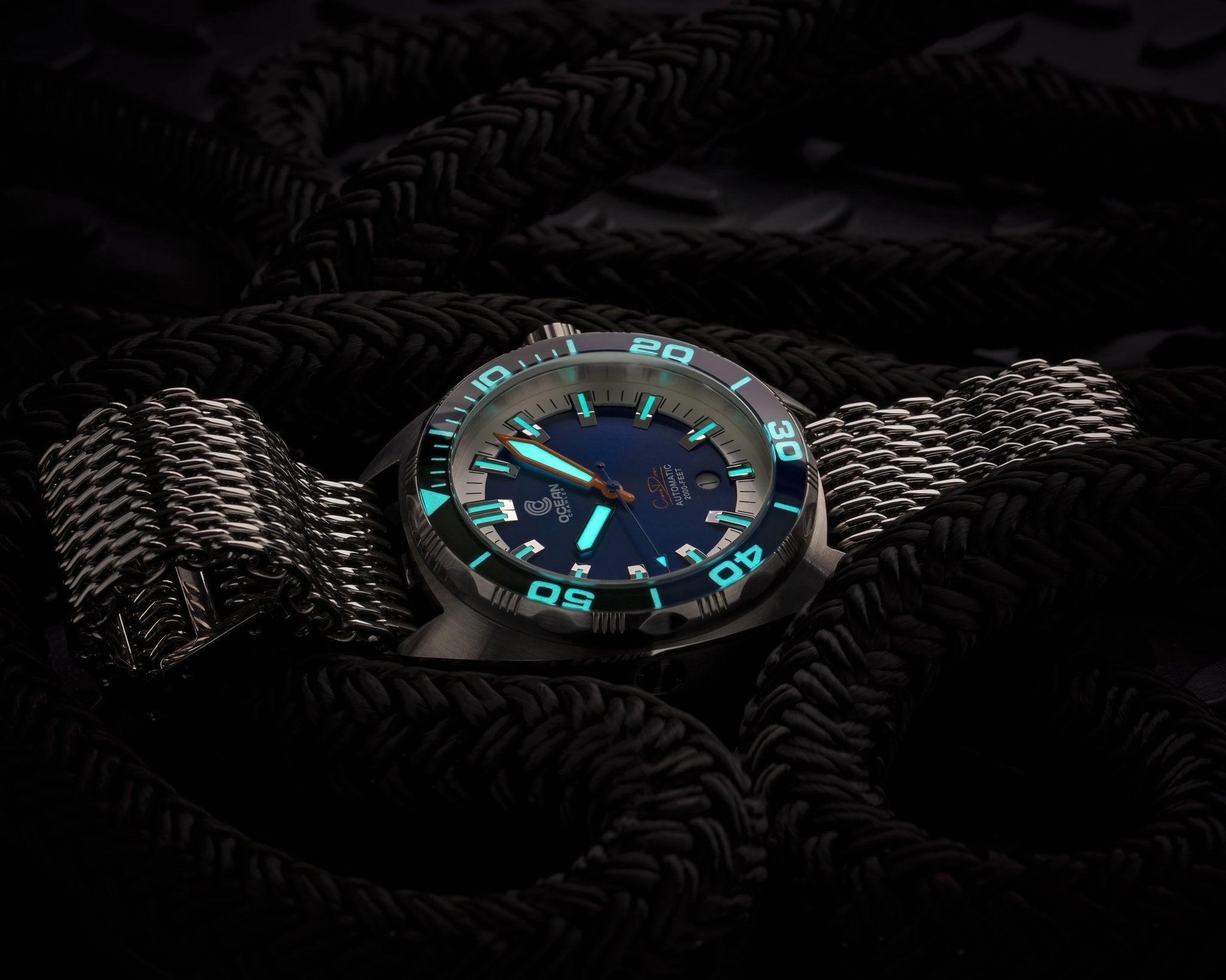 Ocean Crawler Core Diver - Black/Blue - Blue Dial thumbnail 4