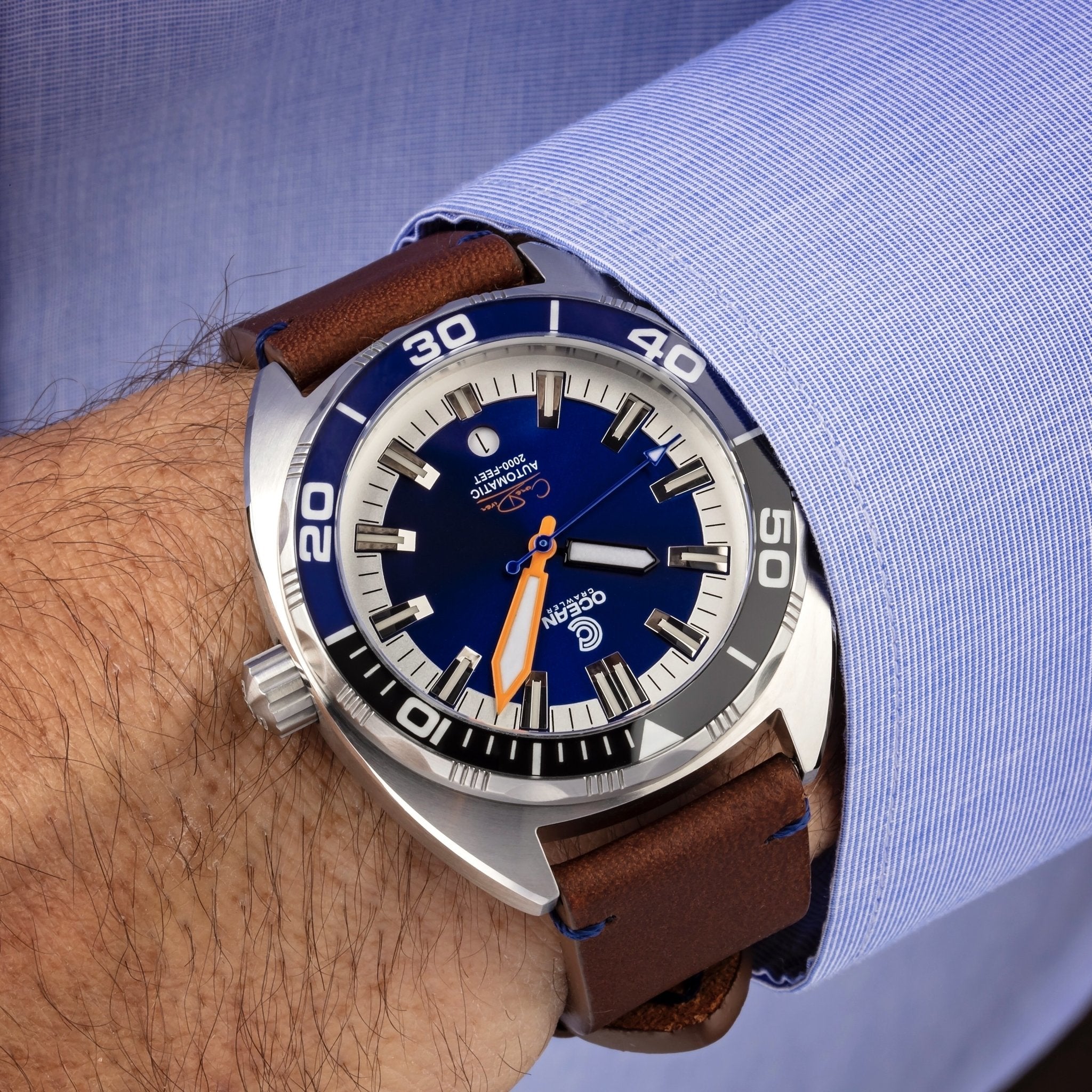 Ocean Crawler Core Diver - Black/Blue - Blue Dial thumbnail 5