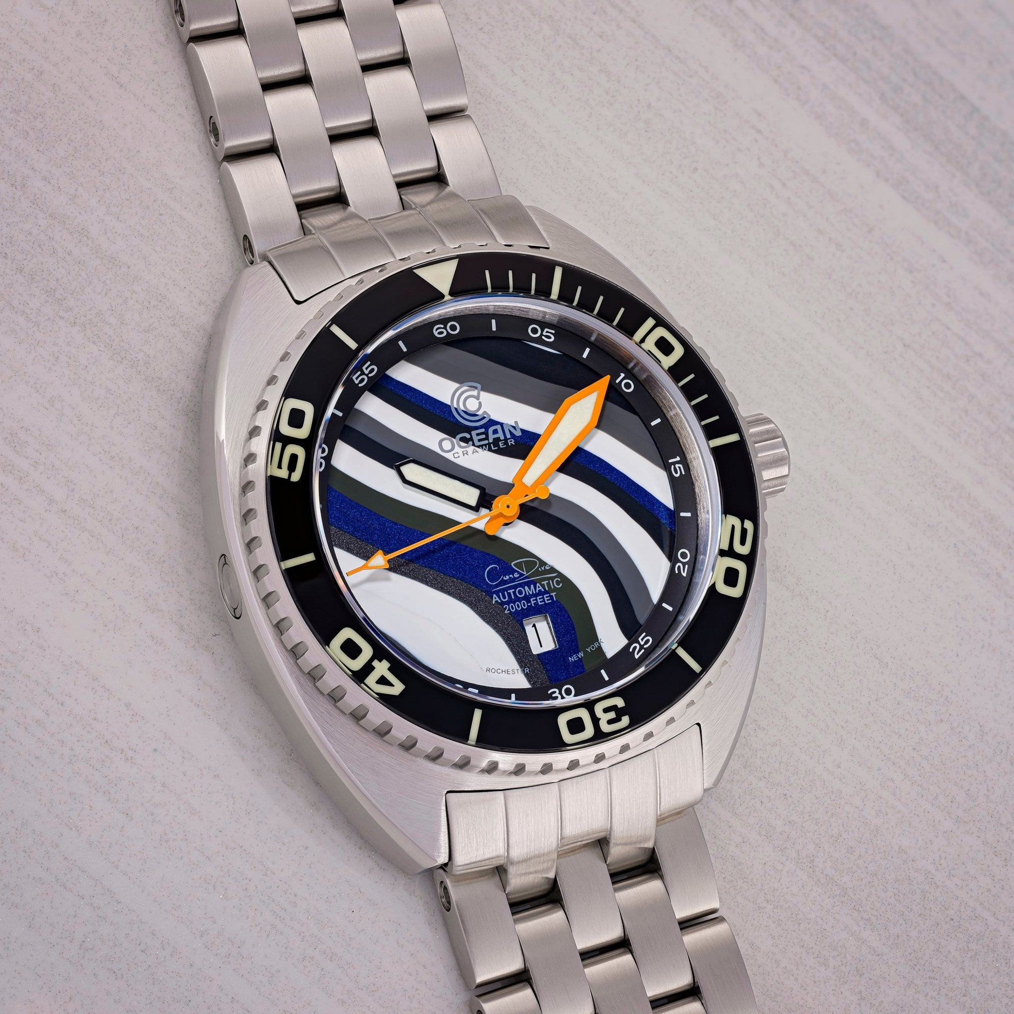 Ocean Crawler Core Diver - Fordite - Unique piece - Blue Fury thumbnail 2