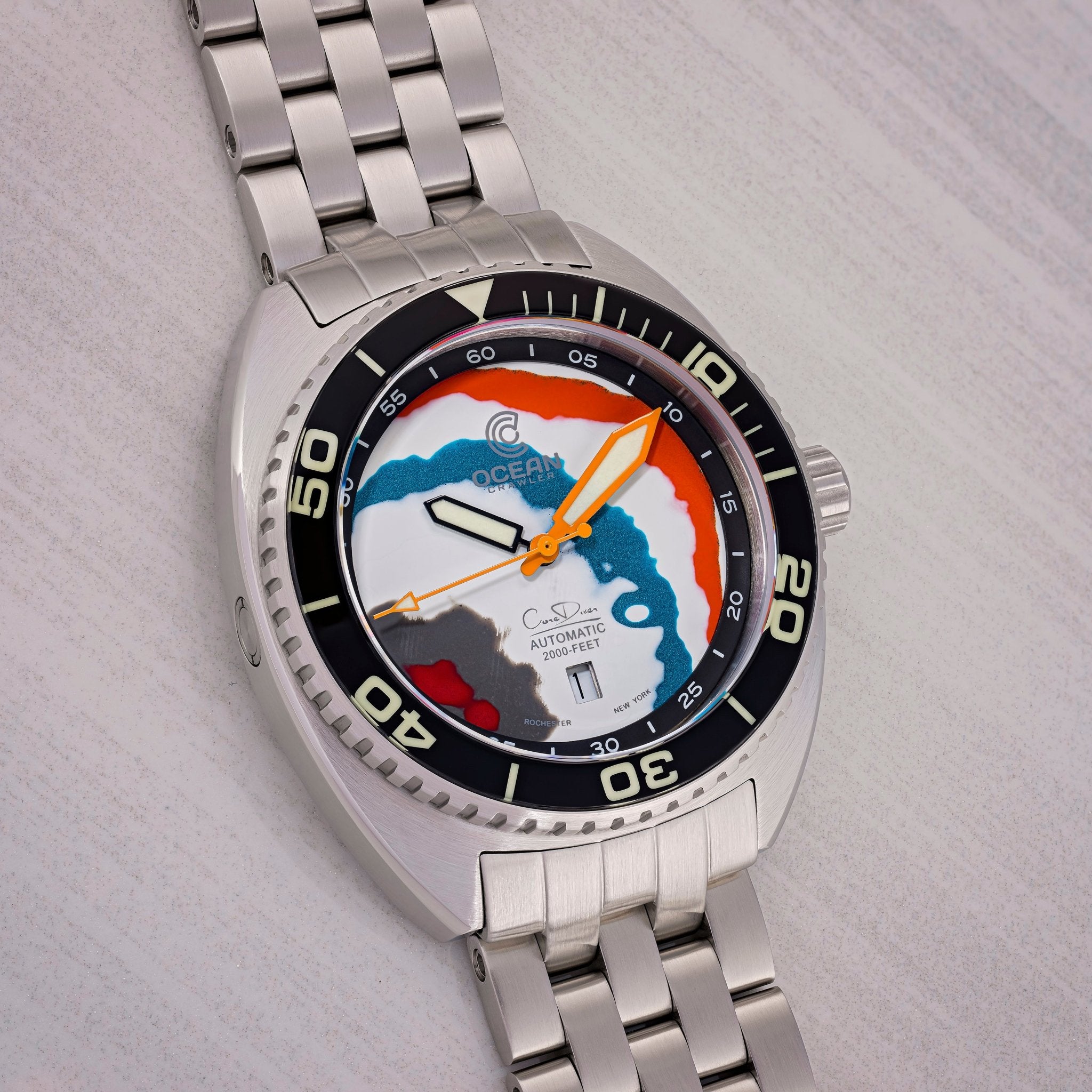 Ocean Crawler Core Diver - Fordite - Unique piece - Orange Wrangler thumbnail 2