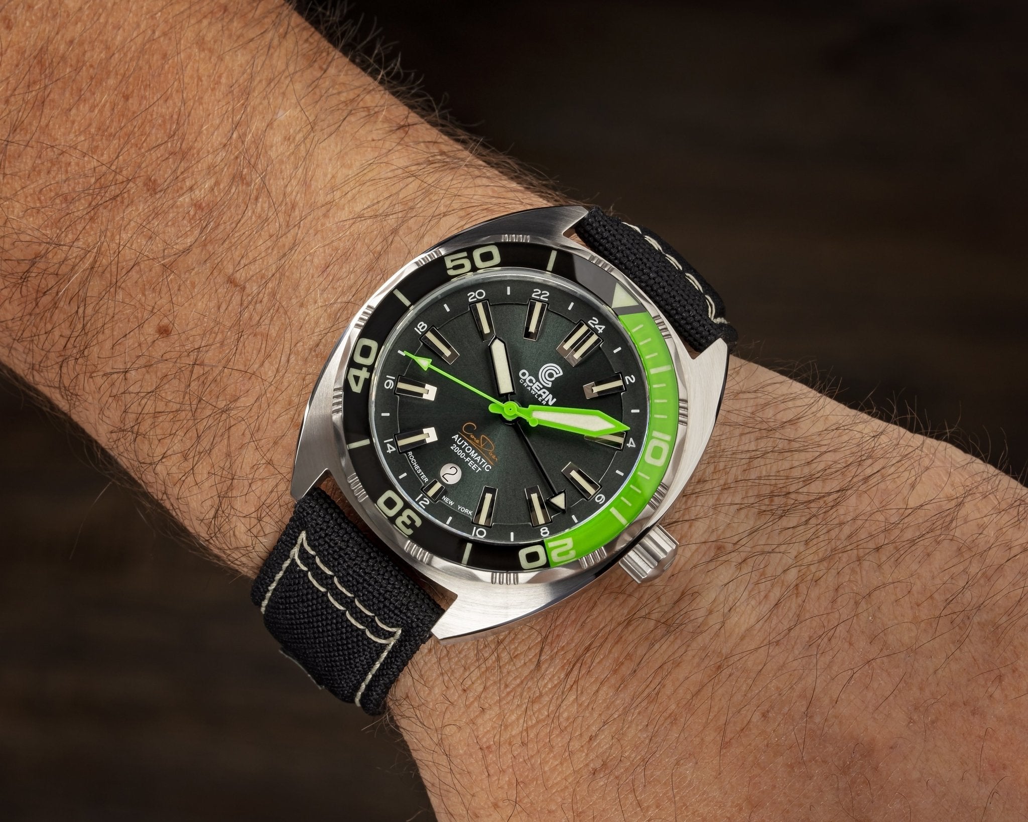 Ocean Crawler Core Diver GMT - Black/Green thumbnail 3