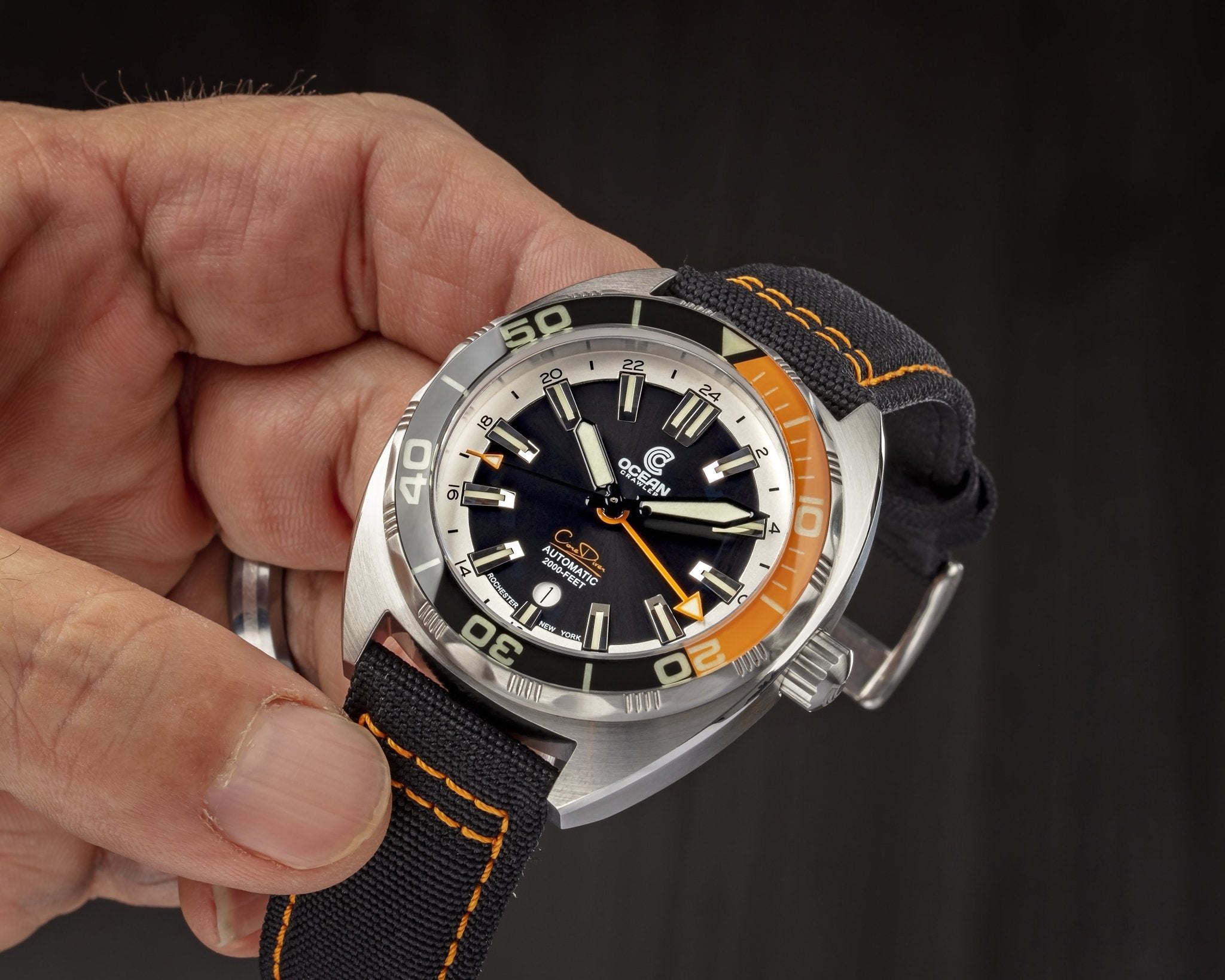 Ocean Crawler Core Diver GMT - Black/Orange thumbnail 4