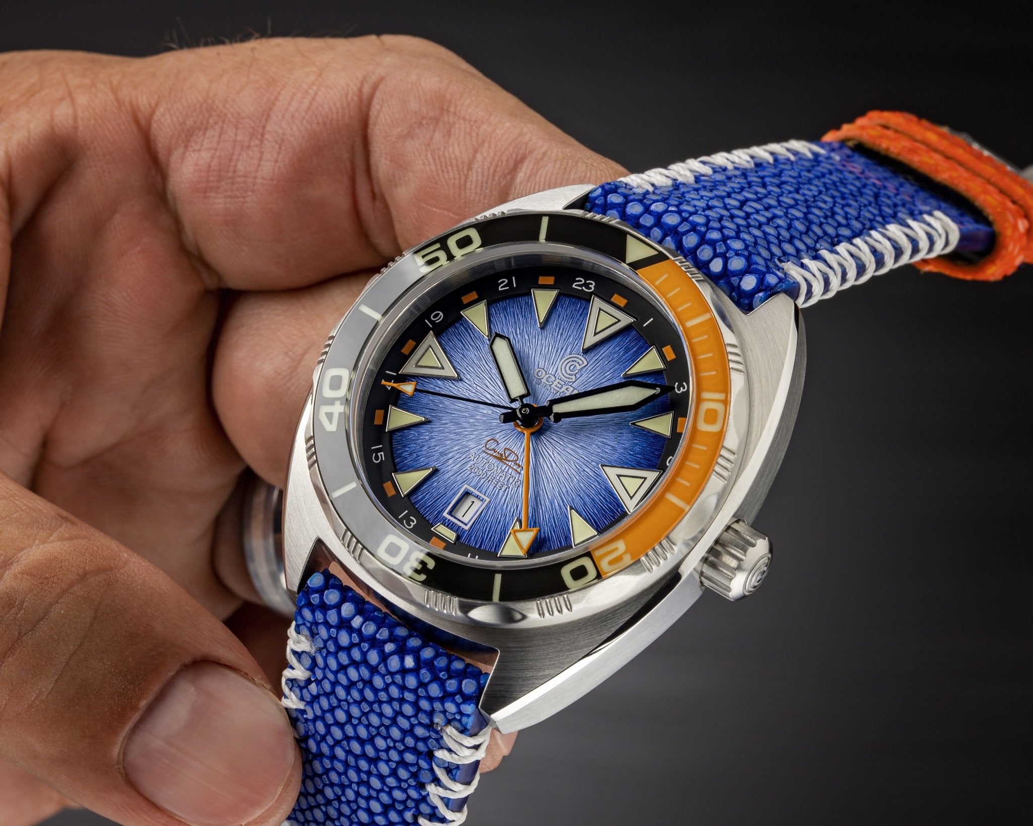 Ocean Crawler Core Diver GMT V2 - Black/Blue thumbnail 4