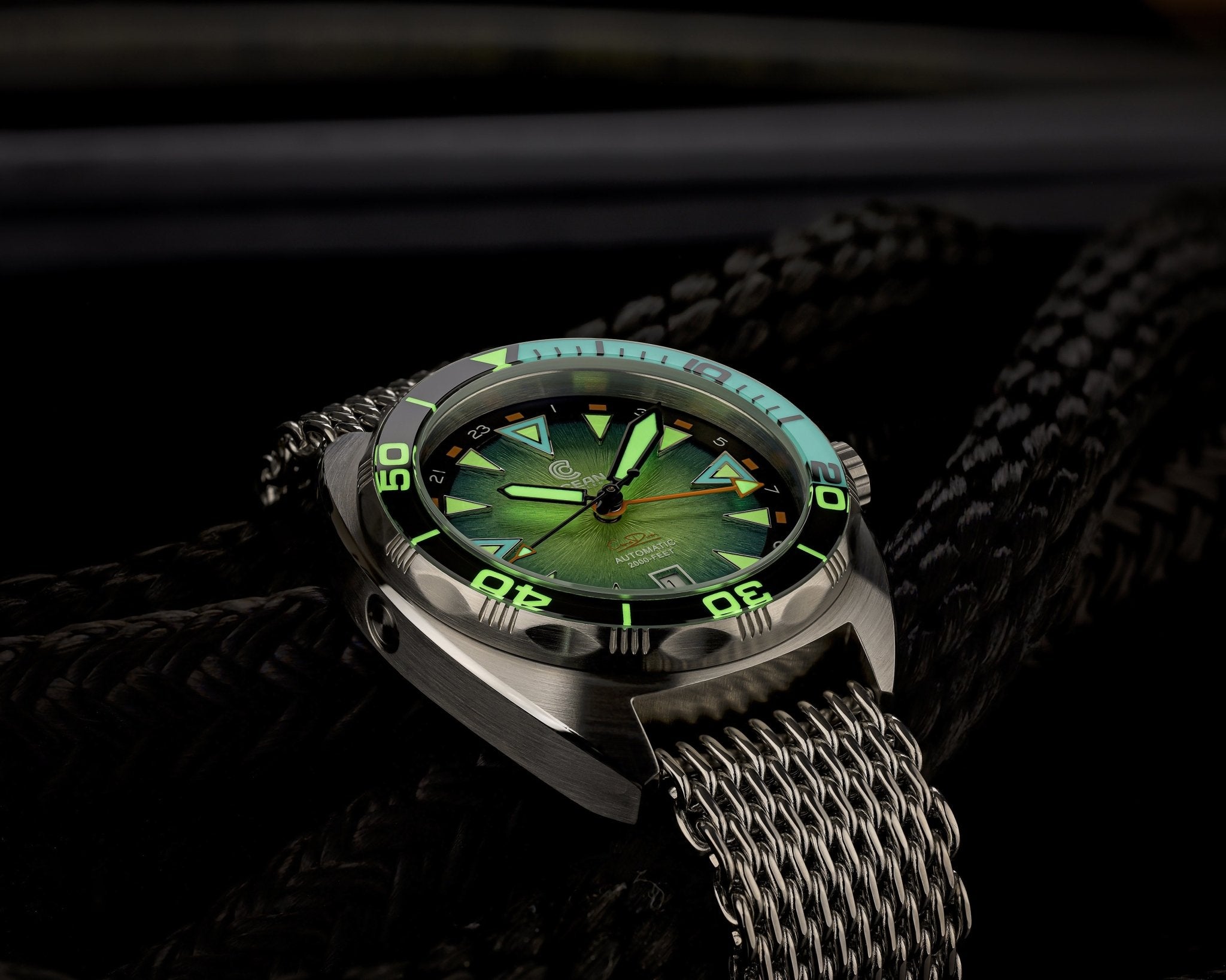 Ocean Crawler Core Diver GMT V2 - Black/Green thumbnail 2